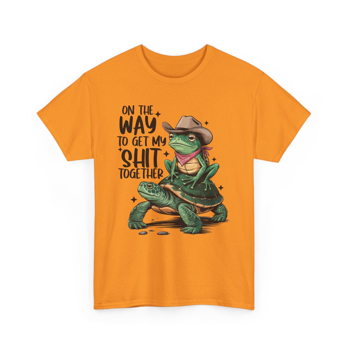 Graphic Tee - Frog Riding a Turtle On My Way To Get My Shit Together Tshirt