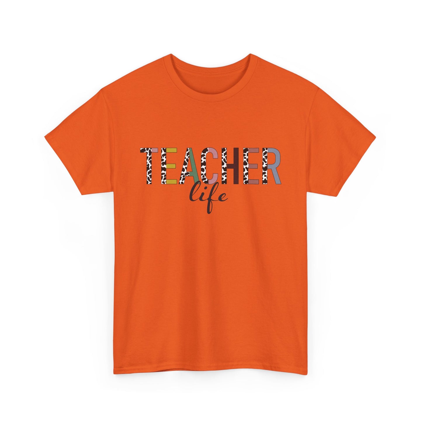 Teacher Life Unisex Heavy Cotton Tee – Perfect Gift for Educators, Back to School, Teacher Appreciation, Casual Wear, Gift