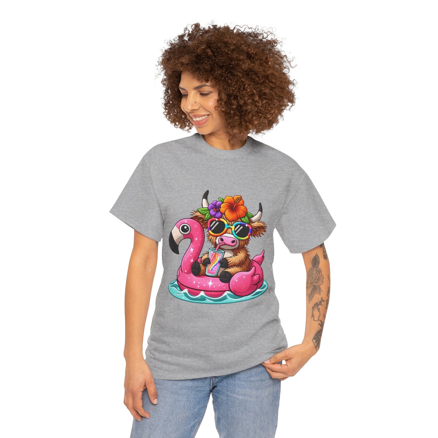 Summer Vibes Cow Tee