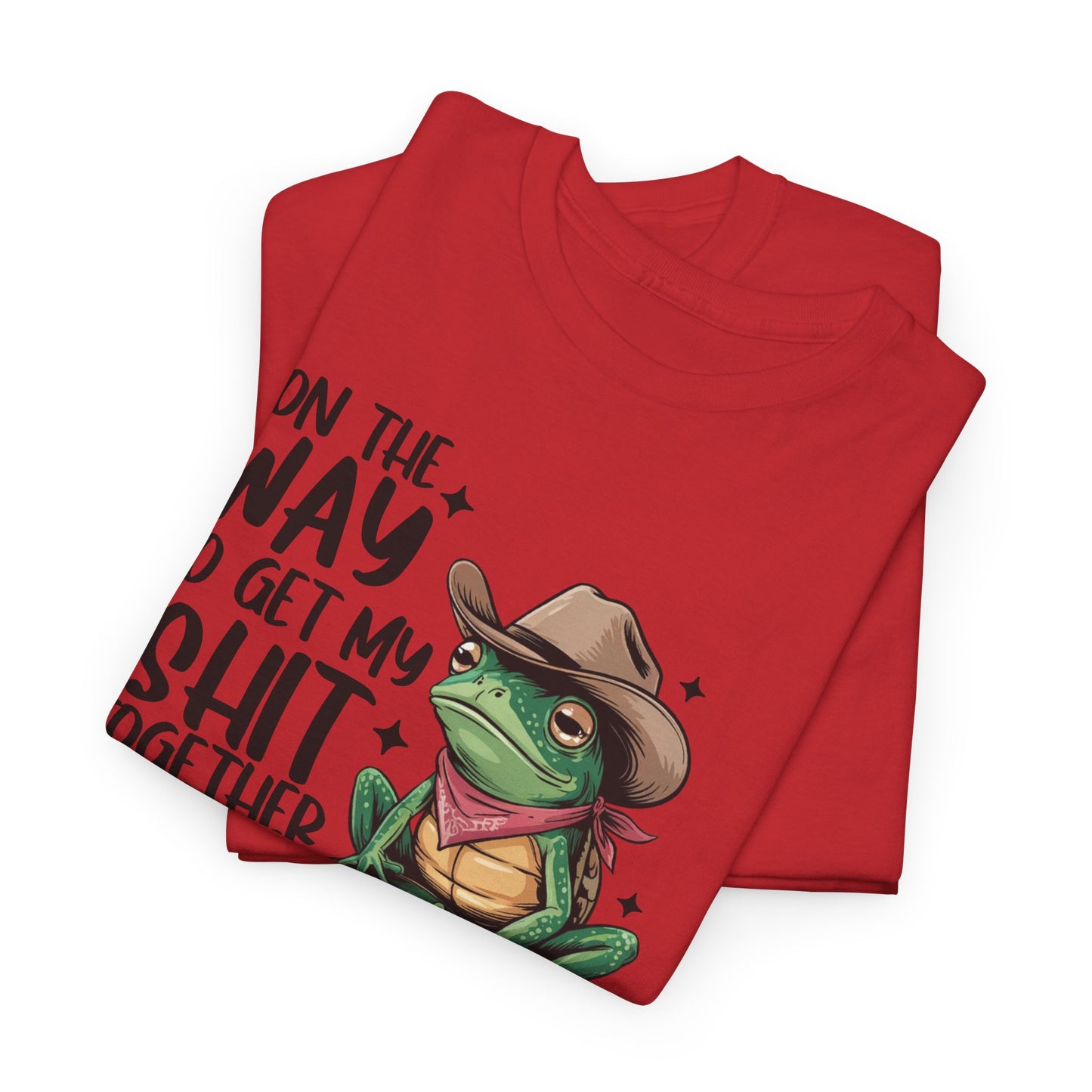Graphic Tee - Frog Riding a Turtle On My Way To Get My Shit Together Tshirt