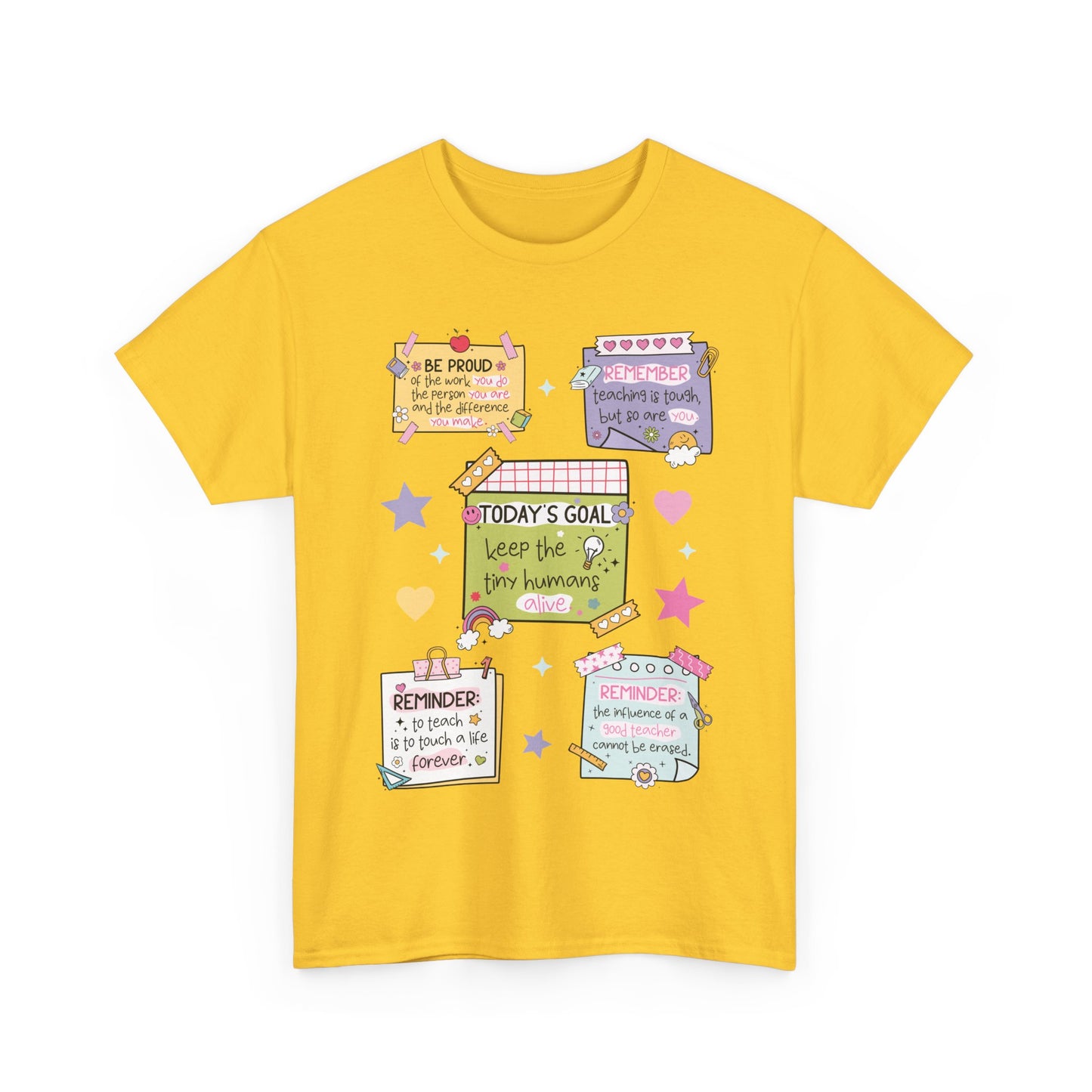 Goal-Setting Unisex Heavy Cotton Tee, Motivational T-Shirt, Inspirational Apparel, Daily Reminder Shirt, Self-Care Gift, Positive Vibes Wear