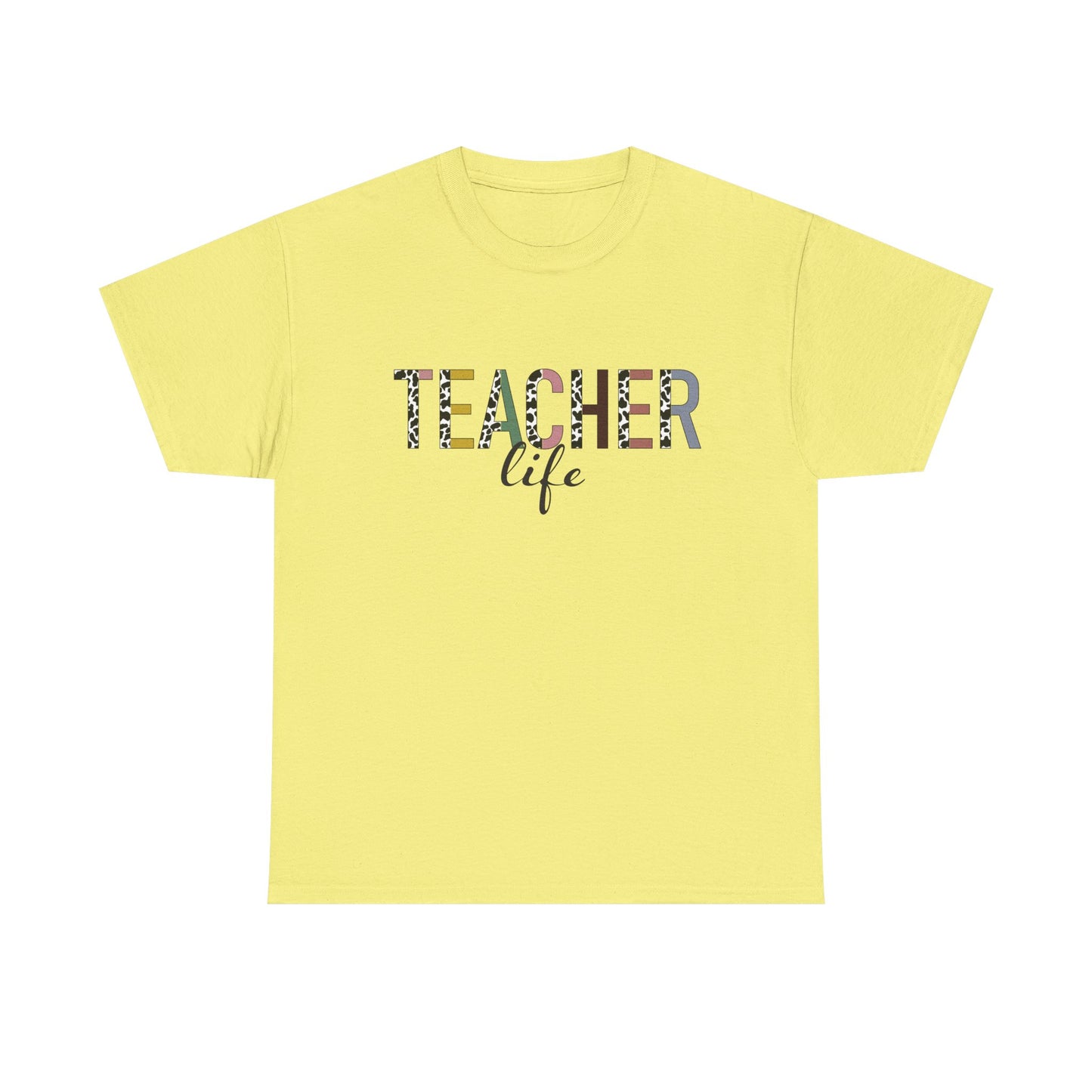 Teacher Life Unisex Heavy Cotton Tee – Perfect Gift for Educators, Back to School, Teacher Appreciation, Casual Wear, Gift