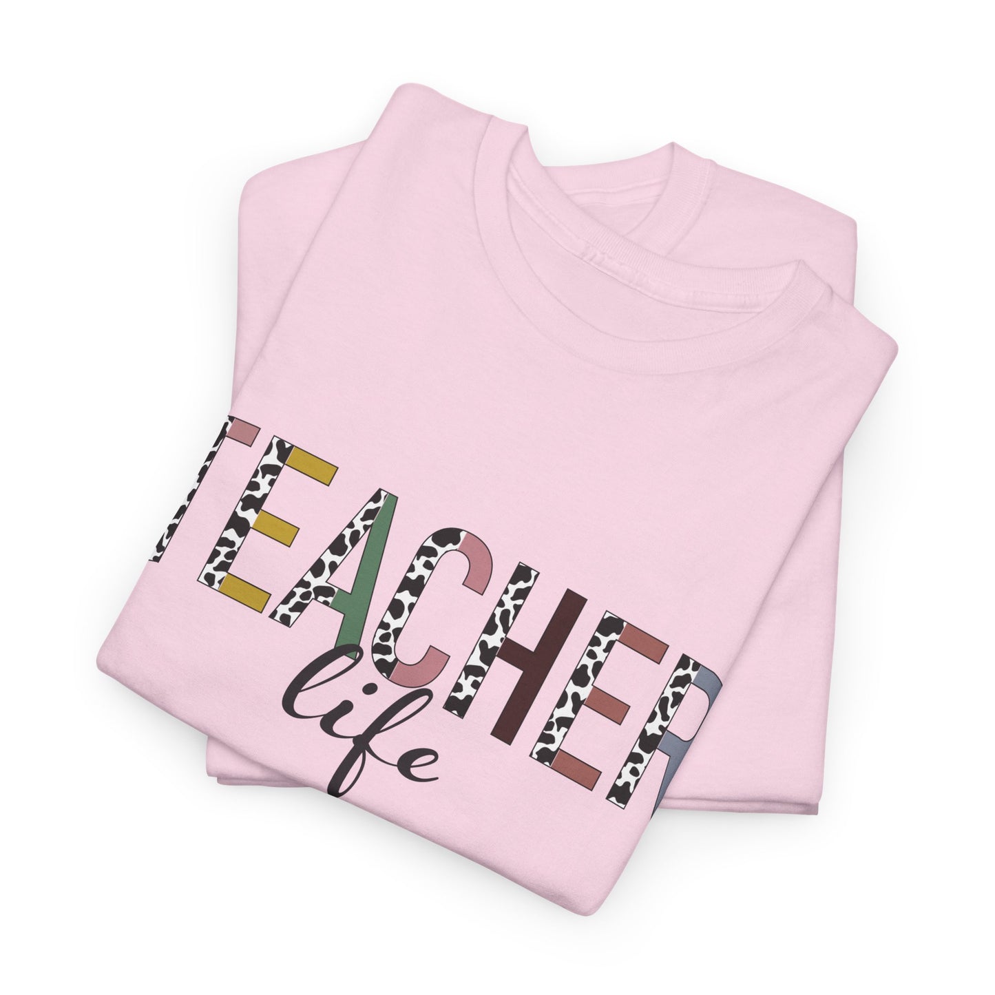 Teacher Life Unisex Heavy Cotton Tee – Perfect Gift for Educators, Back to School, Teacher Appreciation, Casual Wear, Gift