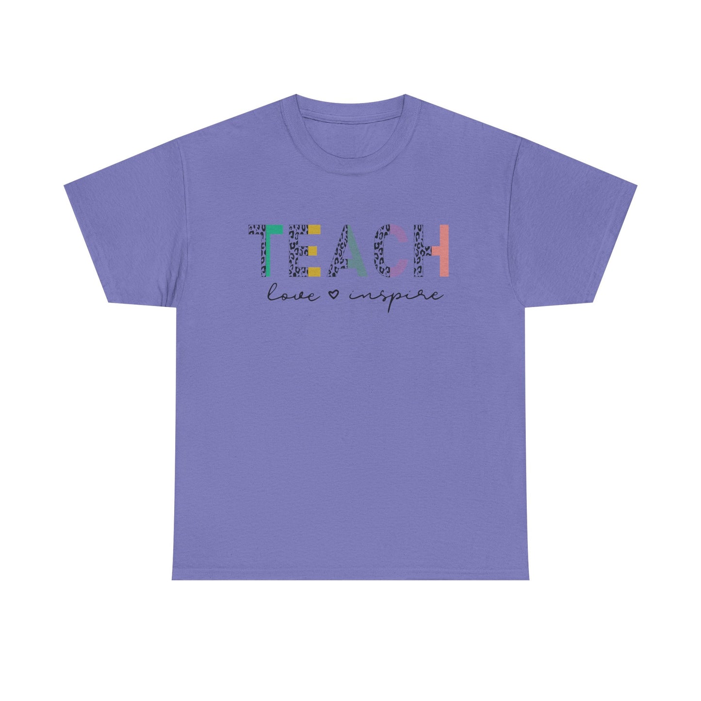 Cheeta Print Unisex Tee - Teach Love and Inspire Shirt