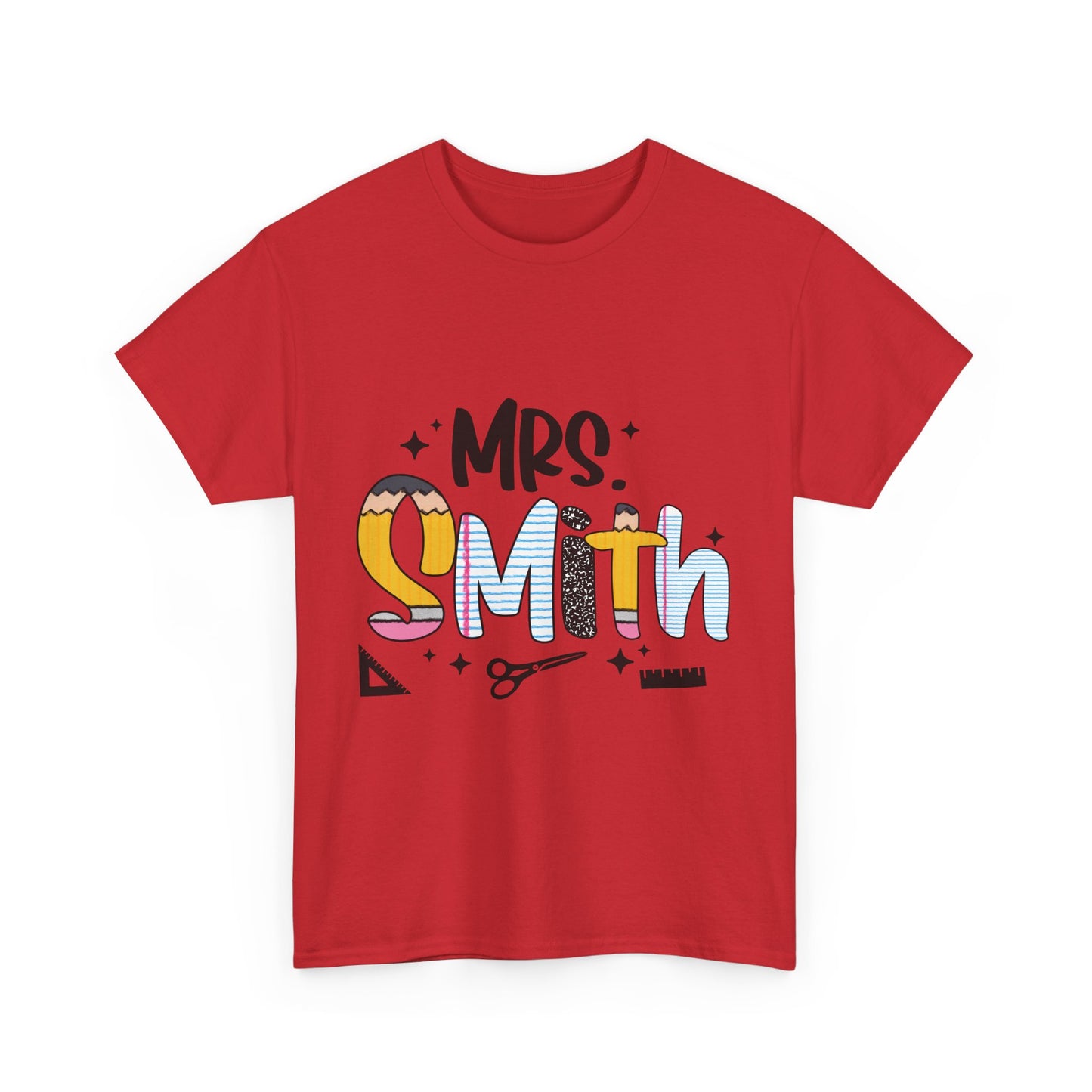 Custom Mrs. Smith Unisex Cotton Tee, Personalized Gift, Bridal Shower T-Shirt, Wedding Celebration, Newlywed Gift