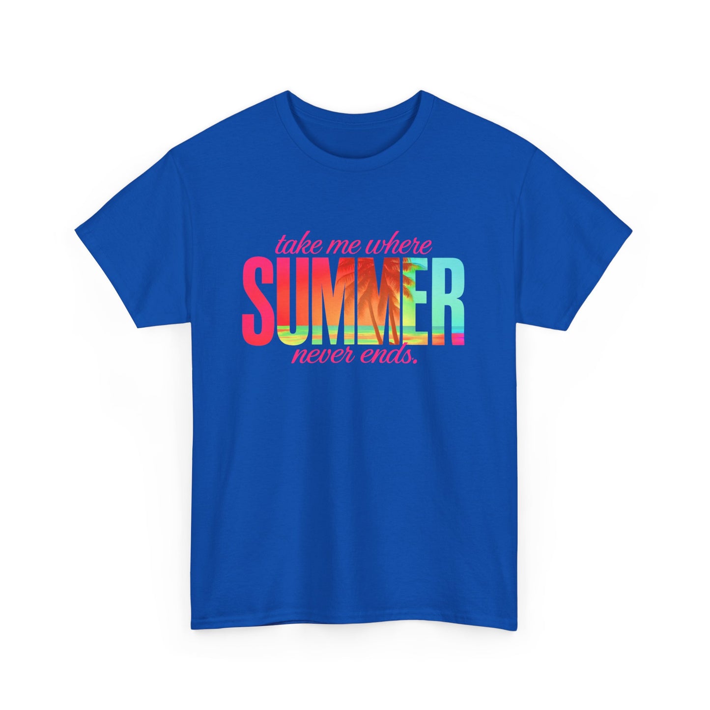 Summer Vibes Unisex Heavy Cotton Tee, Beachwear, Vacation Shirt, Gift for Summer Lovers, Casual Summer Tee, Outdoor Activities Wear