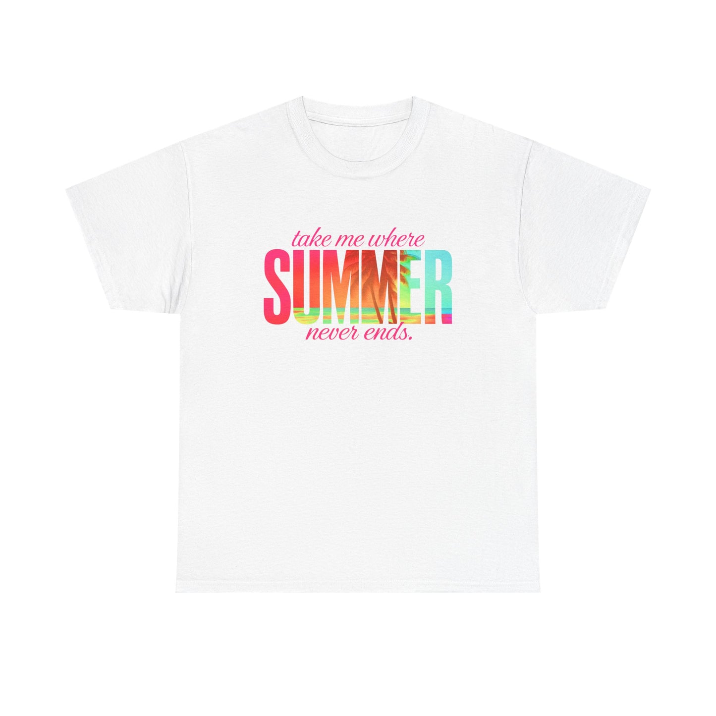 Summer Vibes Unisex Heavy Cotton Tee, Beachwear, Vacation Shirt, Gift for Summer Lovers, Casual Summer Tee, Outdoor Activities Wear