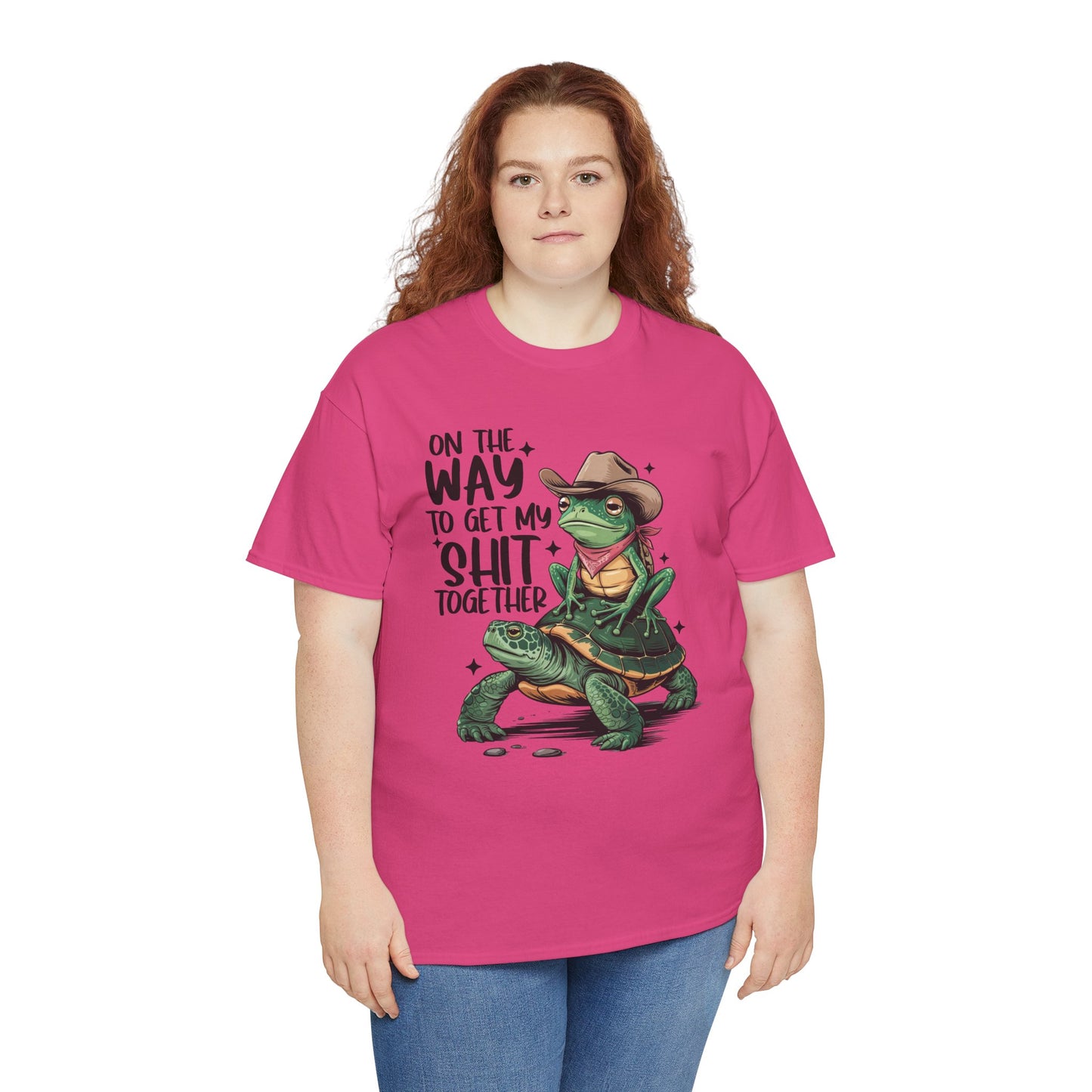Graphic Tee - Frog Riding a Turtle On My Way To Get My Shit Together Tshirt