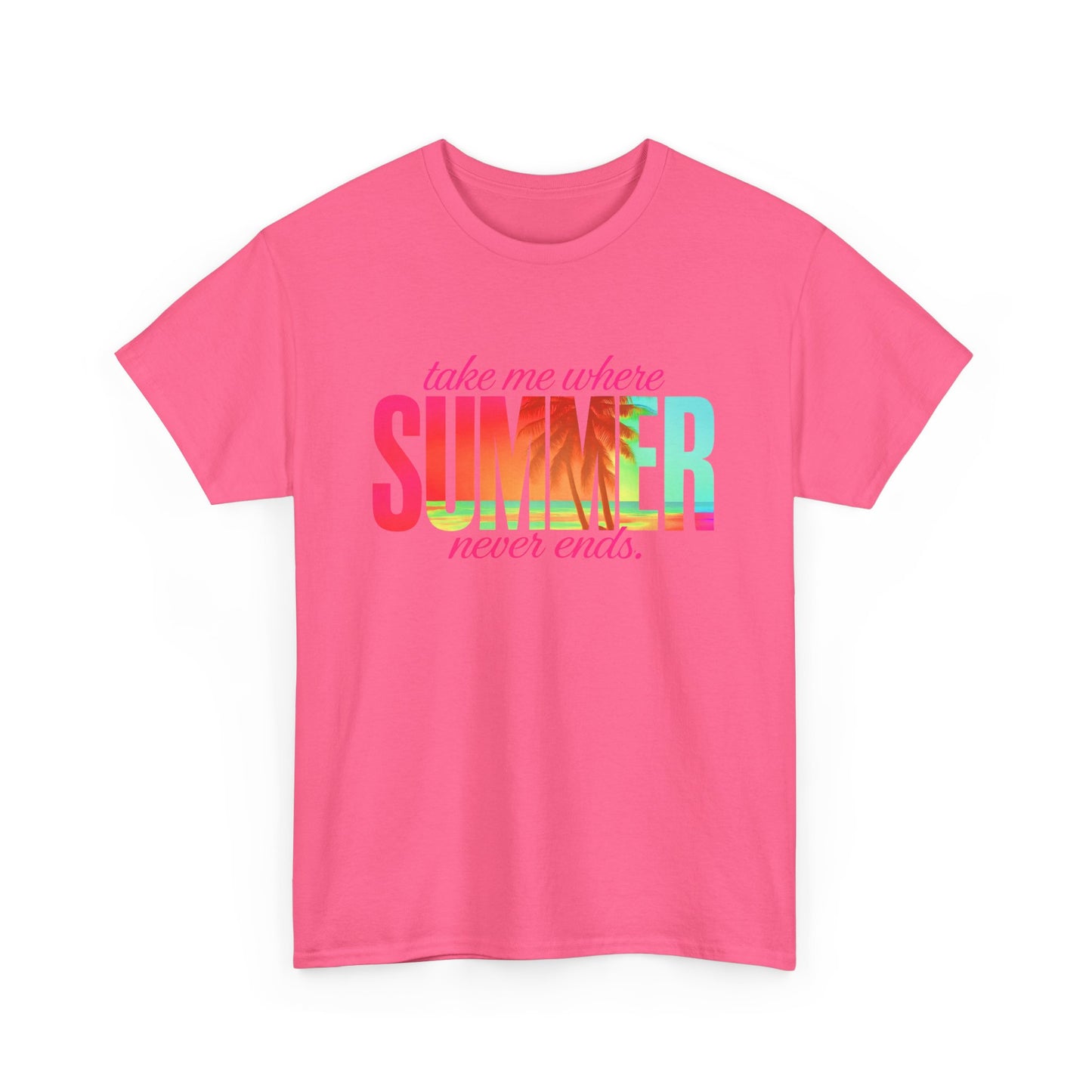 Summer Vibes Unisex Heavy Cotton Tee, Beachwear, Vacation Shirt, Gift for Summer Lovers, Casual Summer Tee, Outdoor Activities Wear