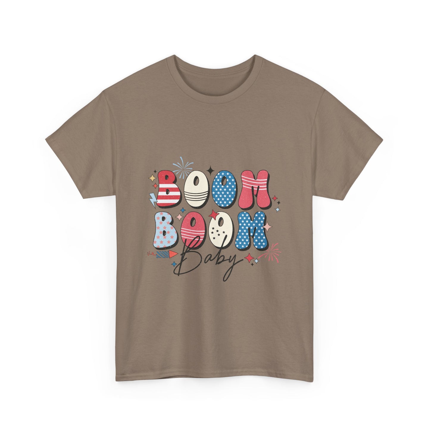 Celebrate Independence Day T-Shirt, Boom Boom Baby Tee, Fun Summer Shirt, Patriotic Apparel, Fourth of July Party Gift