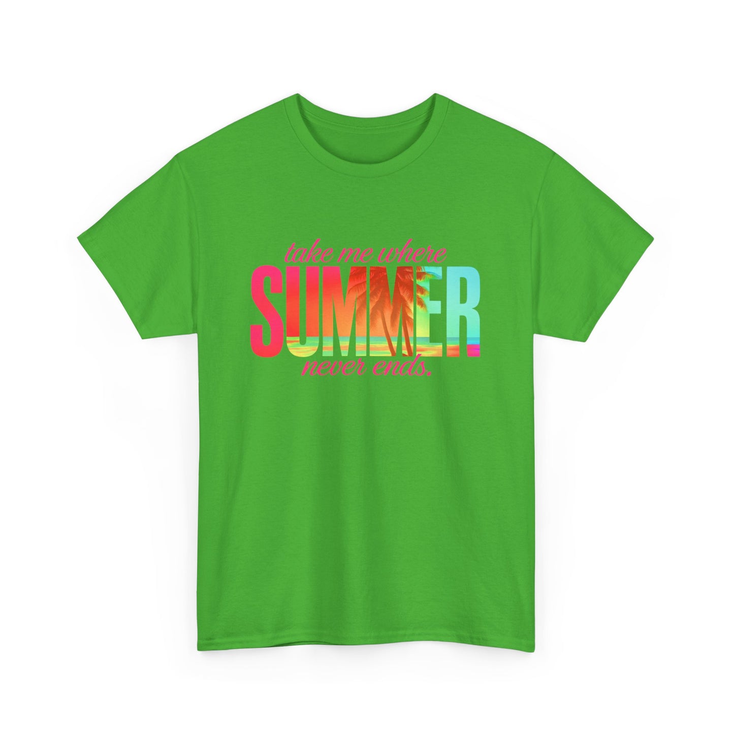 Summer Vibes Unisex Heavy Cotton Tee, Beachwear, Vacation Shirt, Gift for Summer Lovers, Casual Summer Tee, Outdoor Activities Wear
