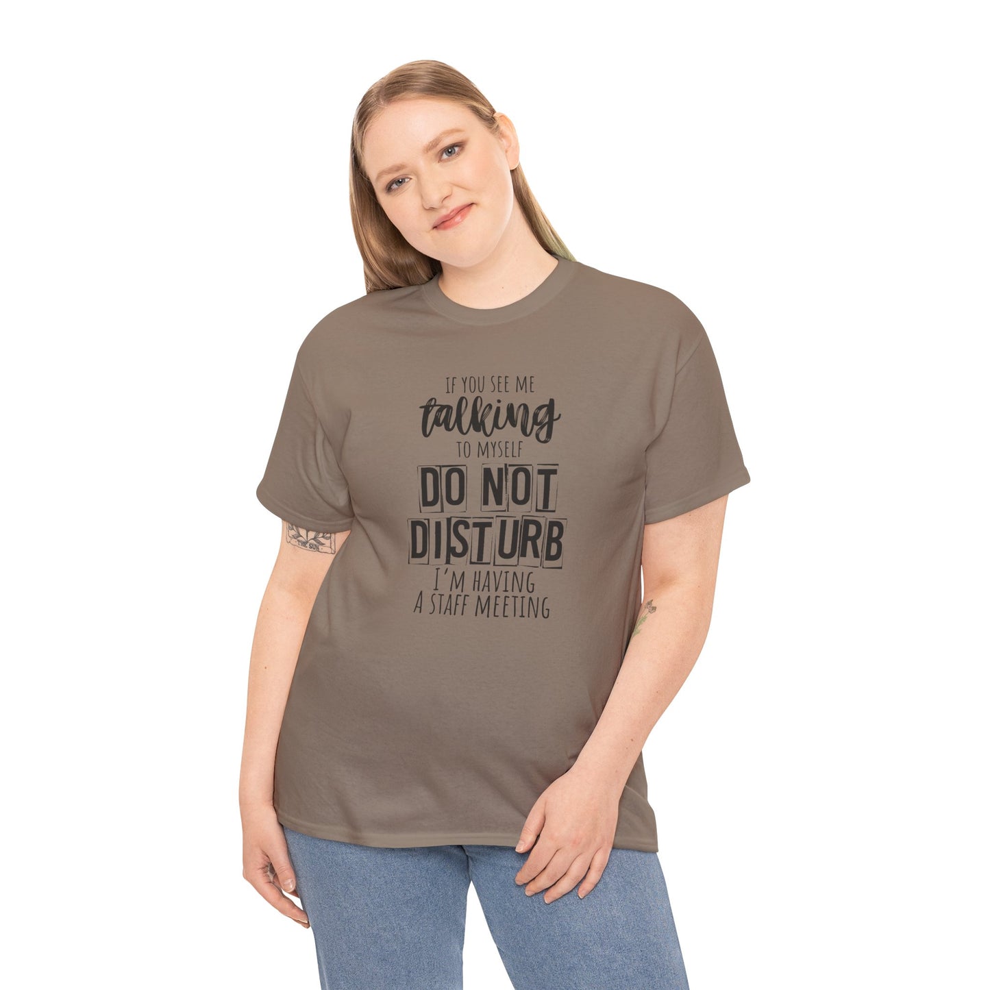 Casual Unisex T-Shirt, Funny Office Tee, Do Not Disturb Shirt, Staff Meeting Humor Apparel, Gift for Coworkers