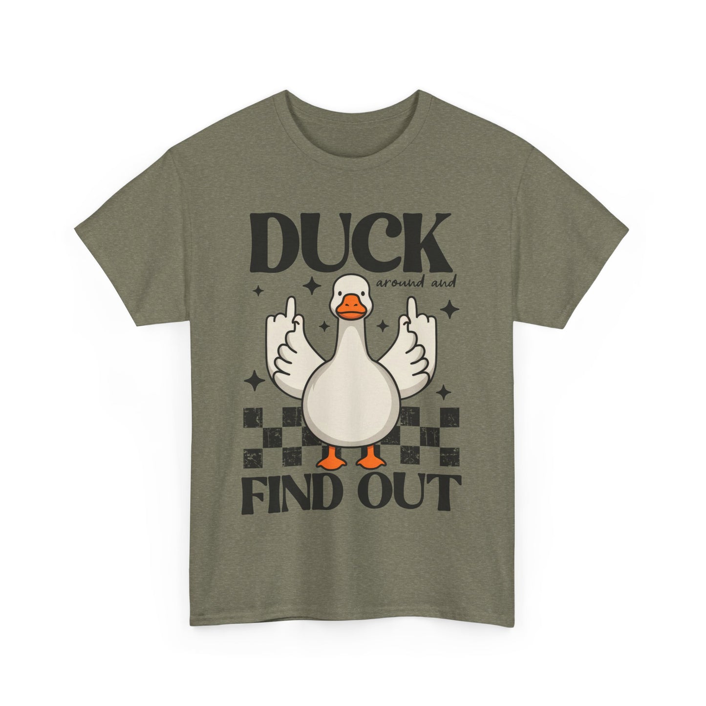 Funny Duck Graphic Tee, Quirky Cotton T-Shirt, Gift for Friends, Casual Wear, Humor Tee for Birthdays, Duck Themed Apparel