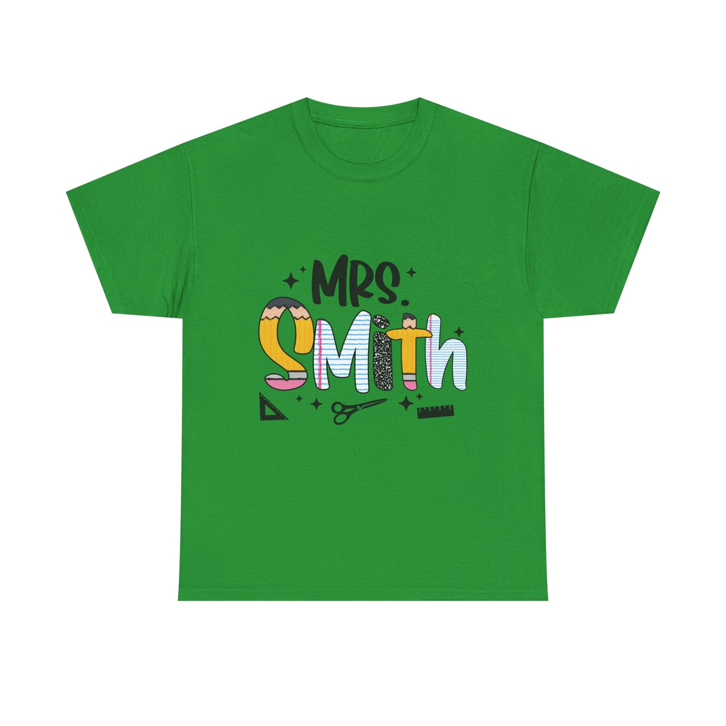 Custom Mrs. Smith Unisex Cotton Tee, Personalized Gift, Bridal Shower T-Shirt, Wedding Celebration, Newlywed Gift
