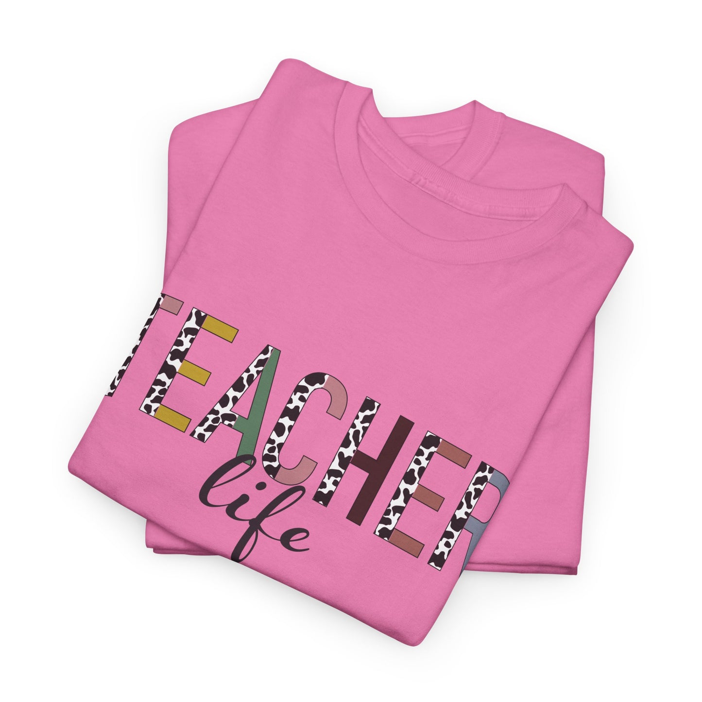 Teacher Life Unisex Heavy Cotton Tee – Perfect Gift for Educators, Back to School, Teacher Appreciation, Casual Wear, Gift