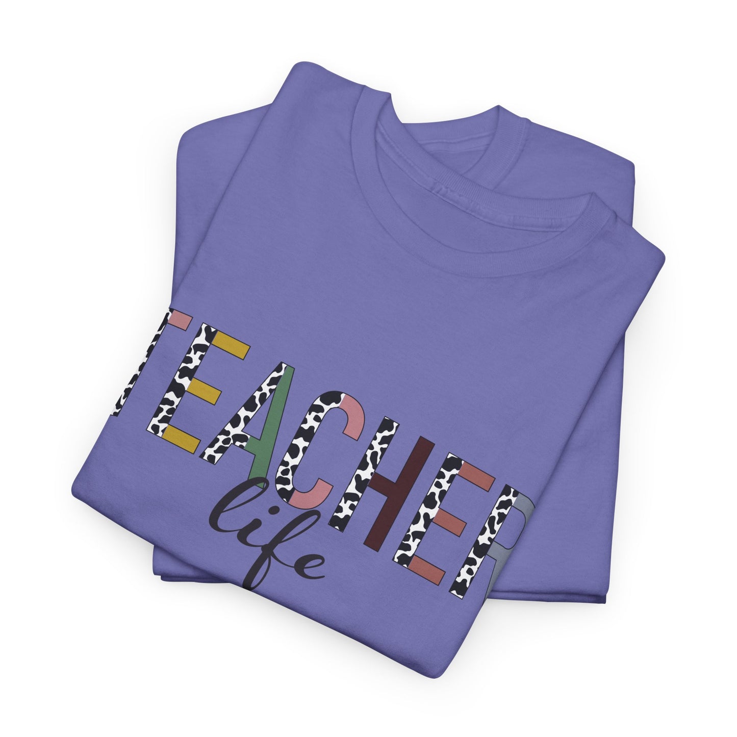 Teacher Life Unisex Heavy Cotton Tee – Perfect Gift for Educators, Back to School, Teacher Appreciation, Casual Wear, Gift