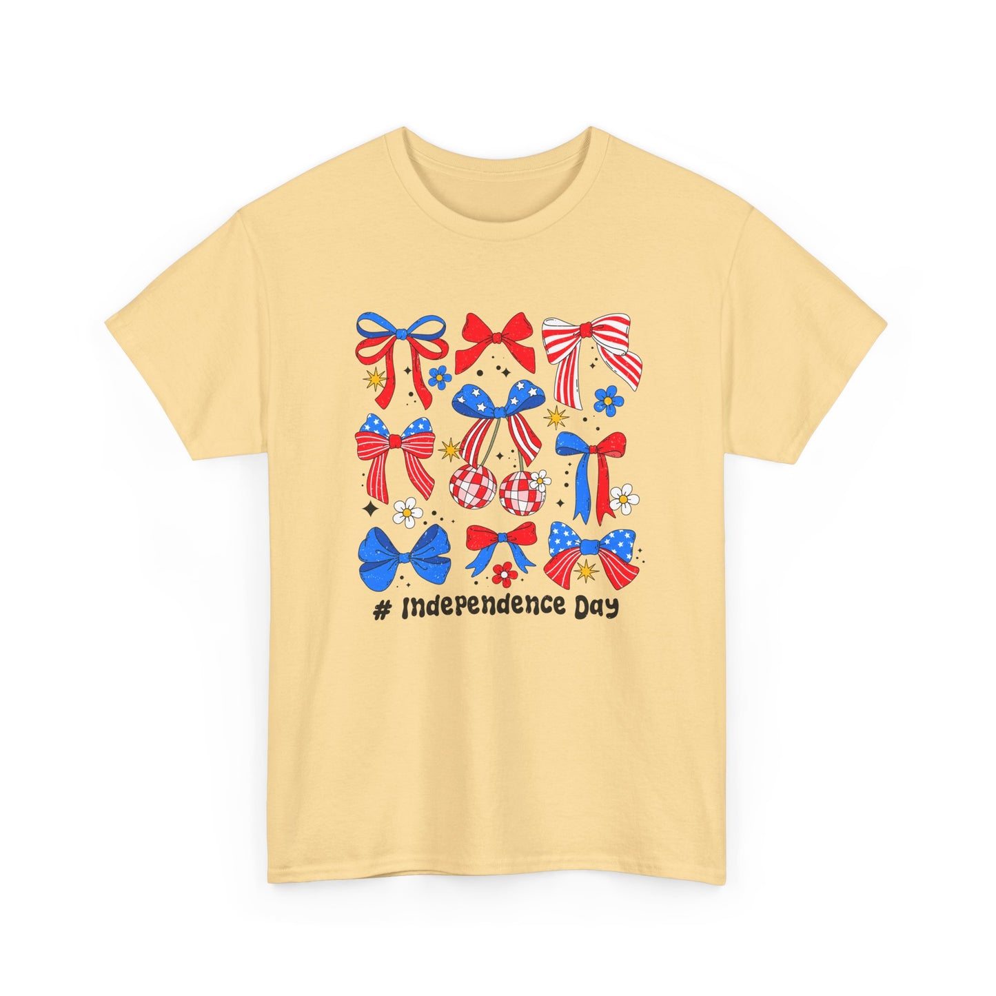 Patriotic Bow Graphic Tee for Independence Day