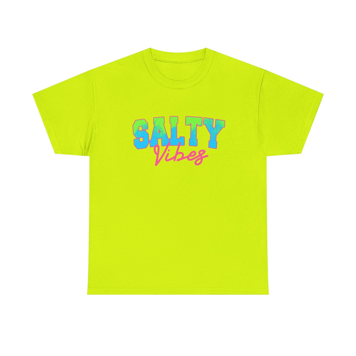 Salty Vibes Unisex Heavy Cotton Tee | Casual Summer Shirt, Beachwear, Gift for Friends, Ocean Lover, Graphic Tee