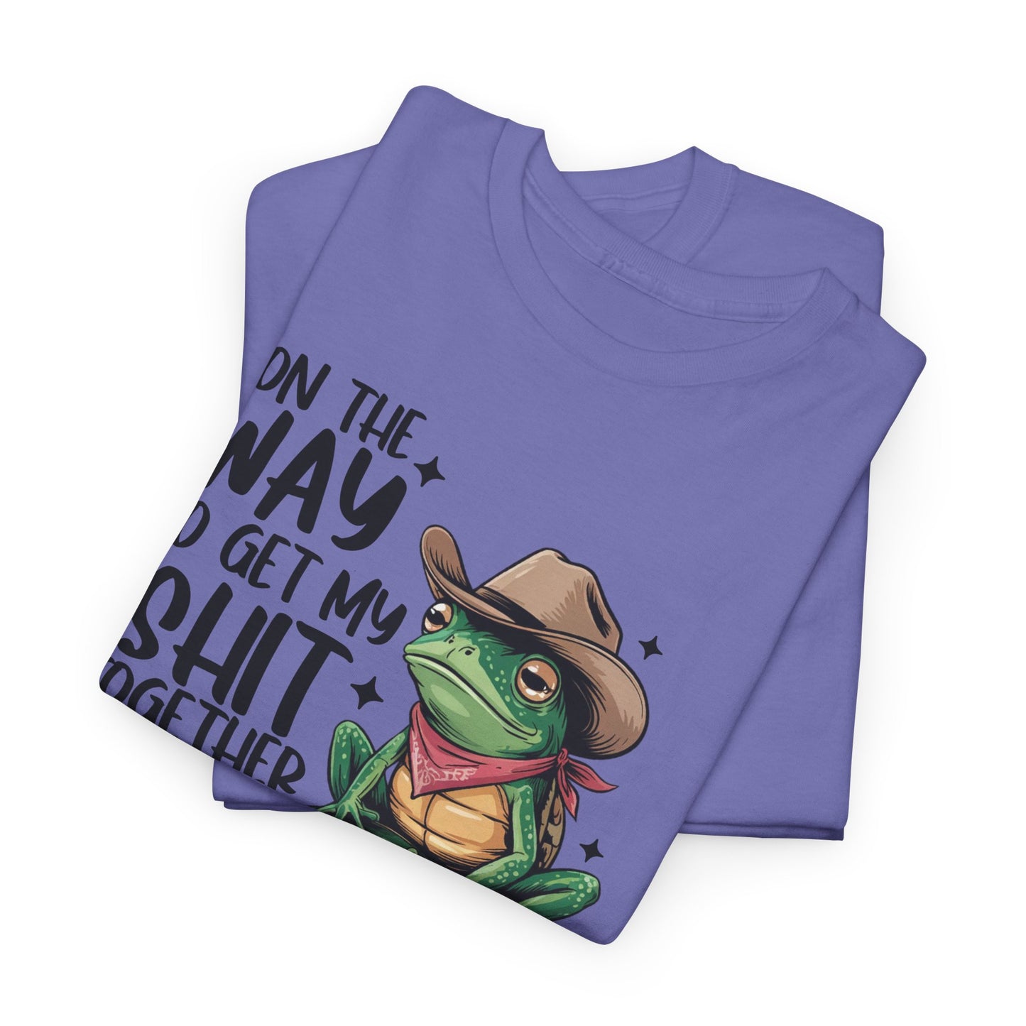 Graphic Tee - Frog Riding a Turtle On My Way To Get My Shit Together Tshirt