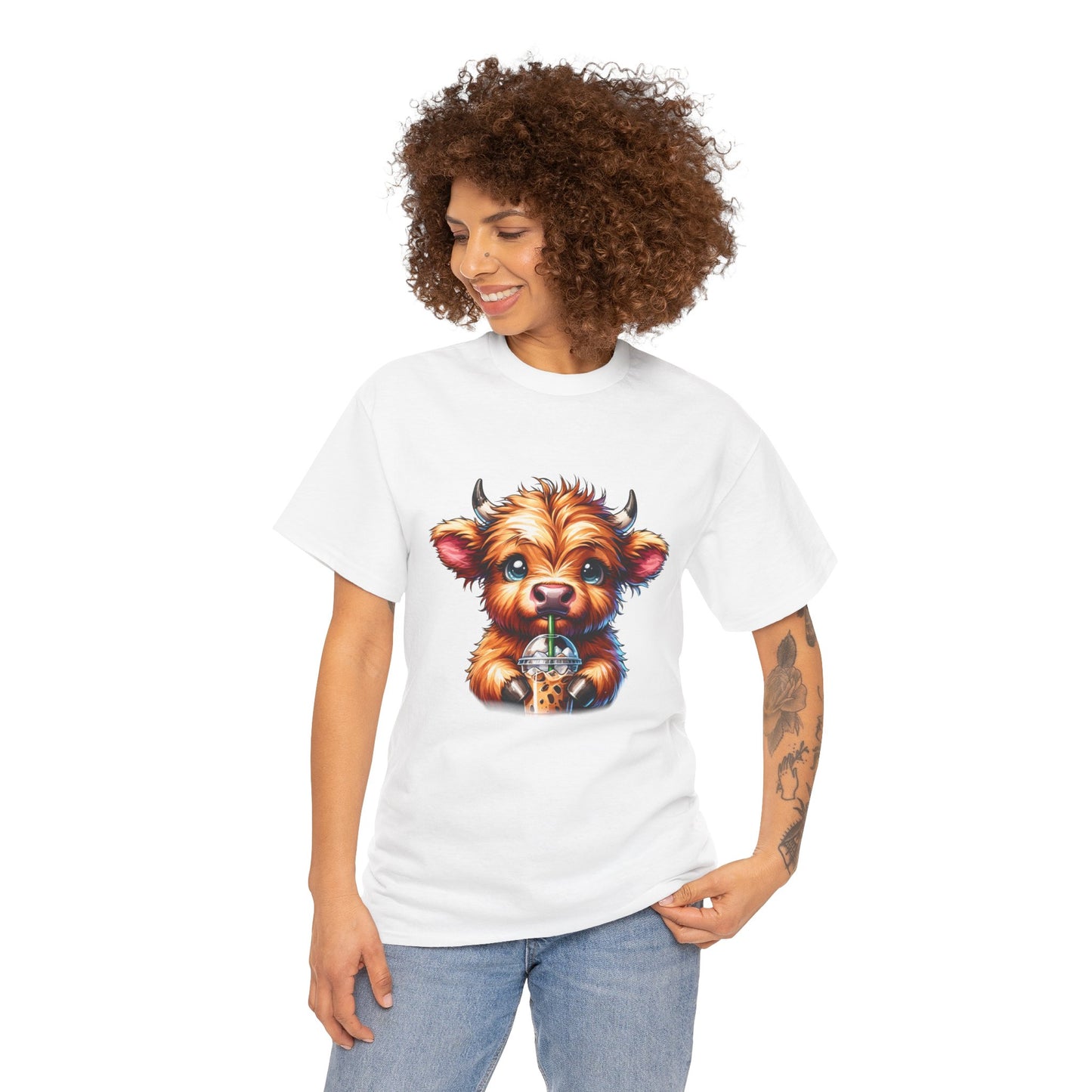 Cute Cow Coffee Tee