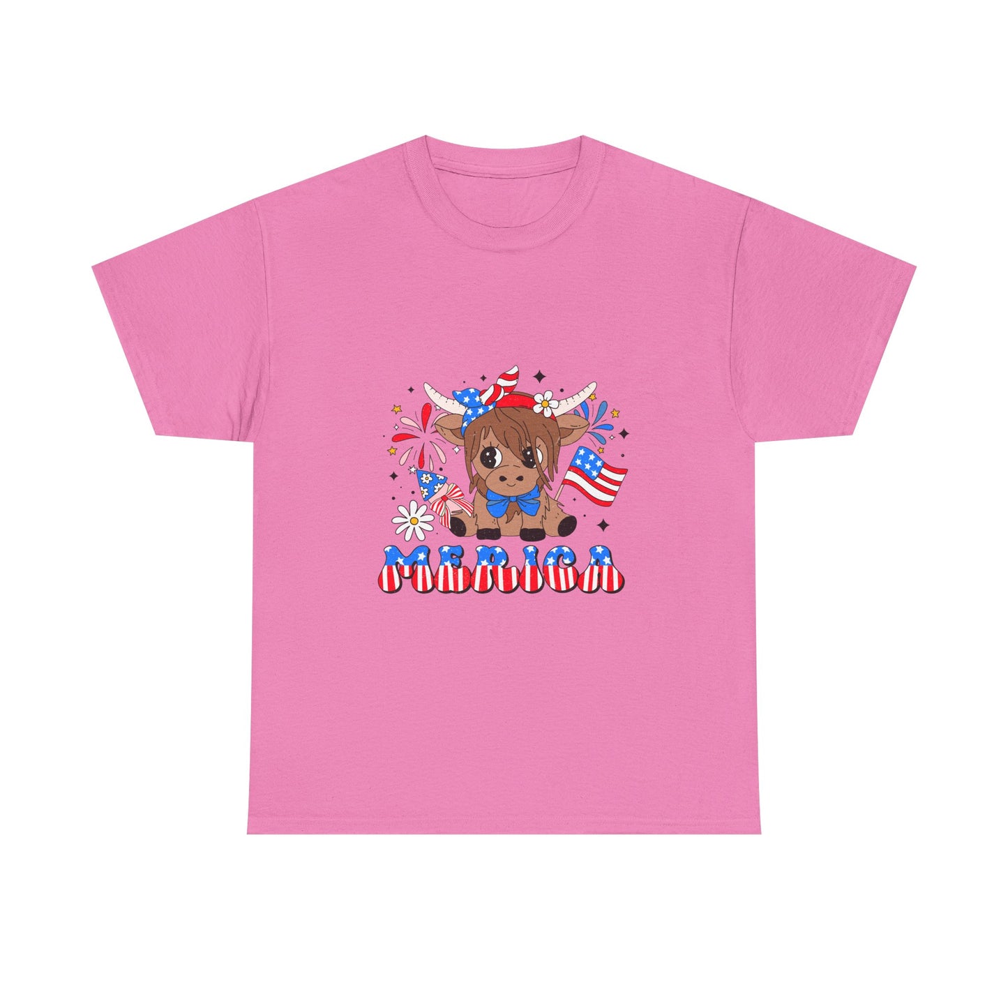 Patriotic Highland Cow T-shirt