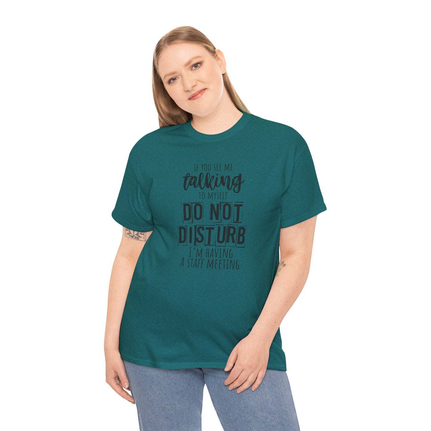 Casual Unisex T-Shirt, Funny Office Tee, Do Not Disturb Shirt, Staff Meeting Humor Apparel, Gift for Coworkers