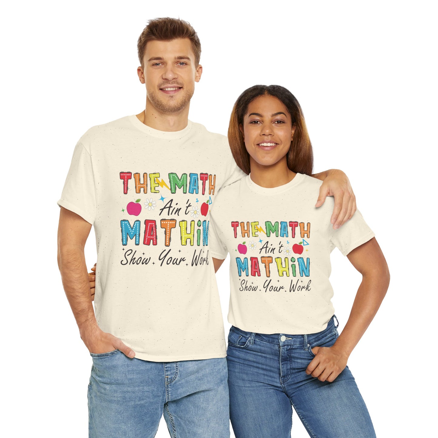 Math Inspired Unisex Heavy Cotton Tee, Fun Teacher Shirt, Math Lover Gift, Classroom Humor, Back to School T-Shirt
