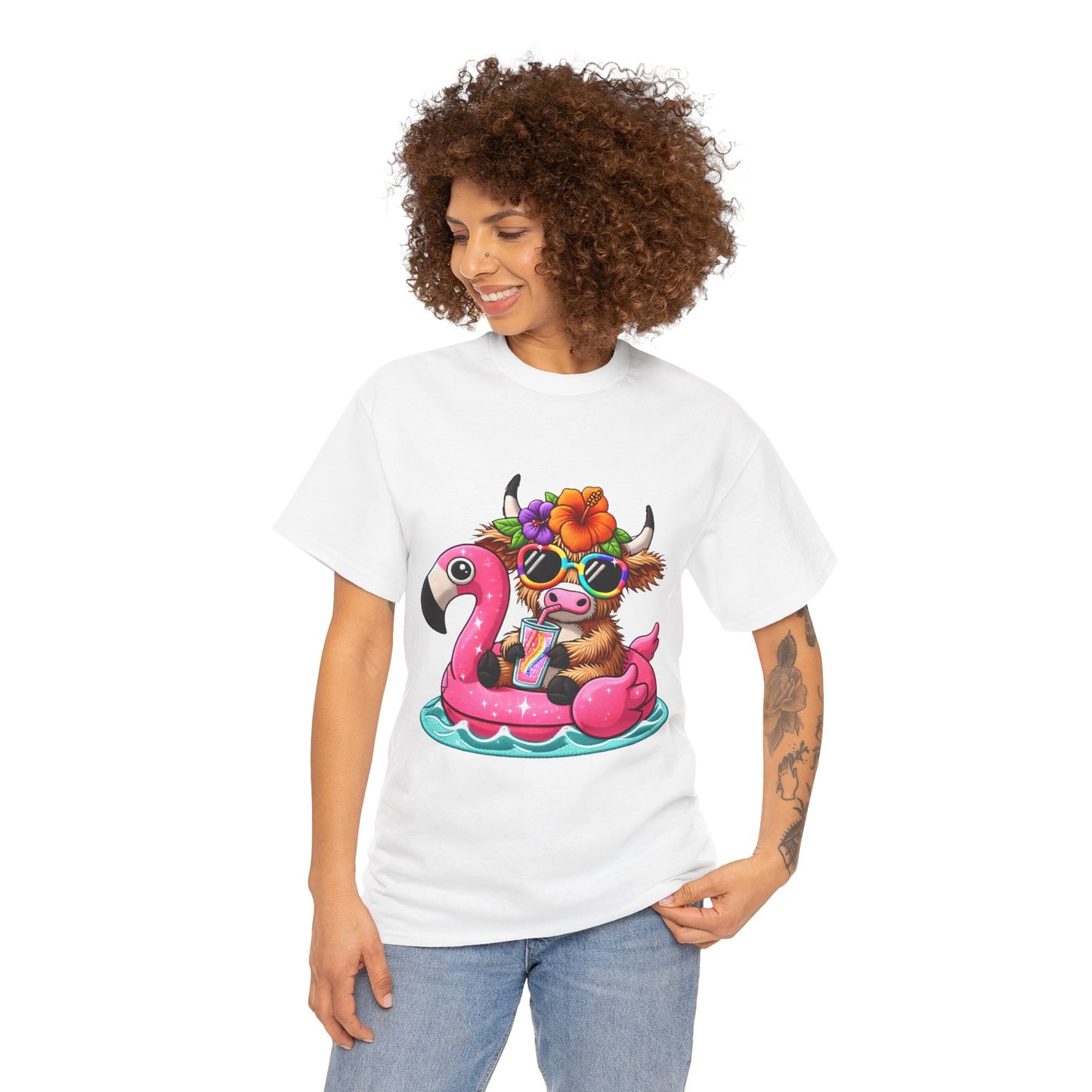 Summer Vibes Cow Tee