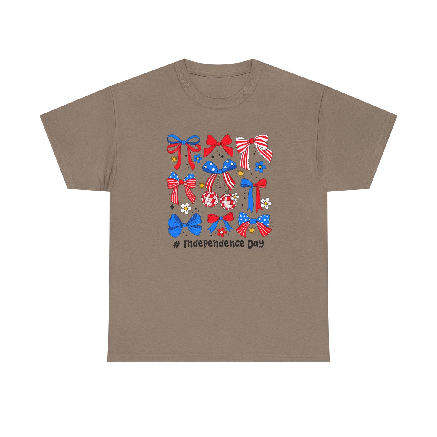 Patriotic Bow Graphic Tee for Independence Day