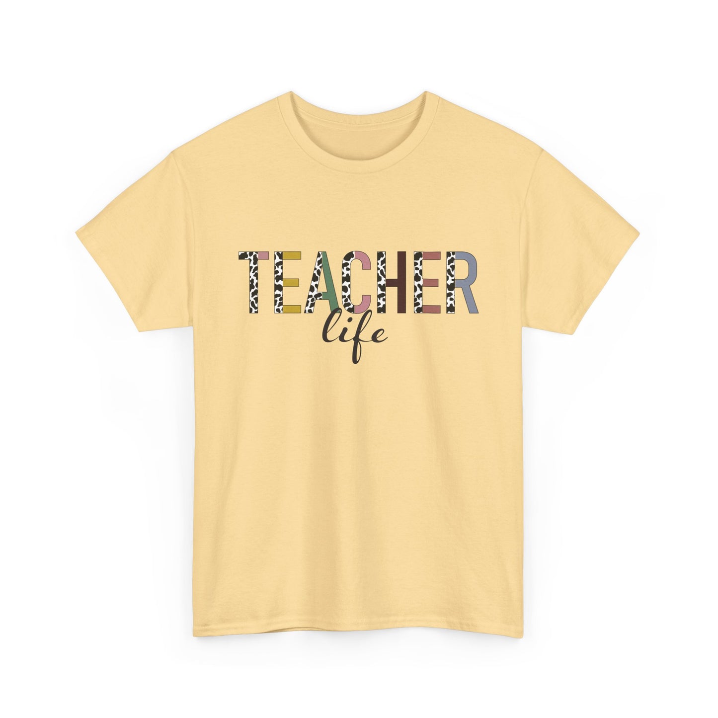 Teacher Life Unisex Heavy Cotton Tee – Perfect Gift for Educators, Back to School, Teacher Appreciation, Casual Wear, Gift