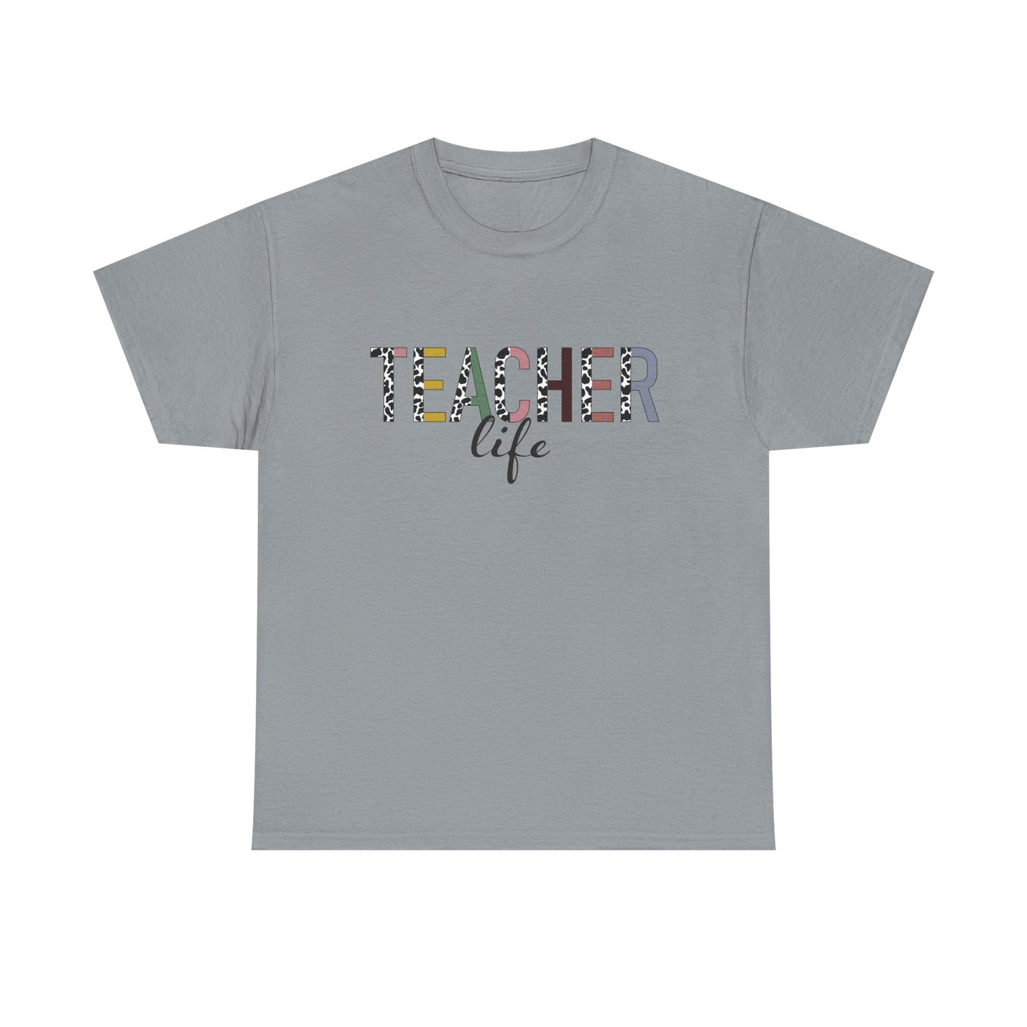 Teacher Life Unisex Heavy Cotton Tee – Perfect Gift for Educators, Back to School, Teacher Appreciation, Casual Wear, Gift