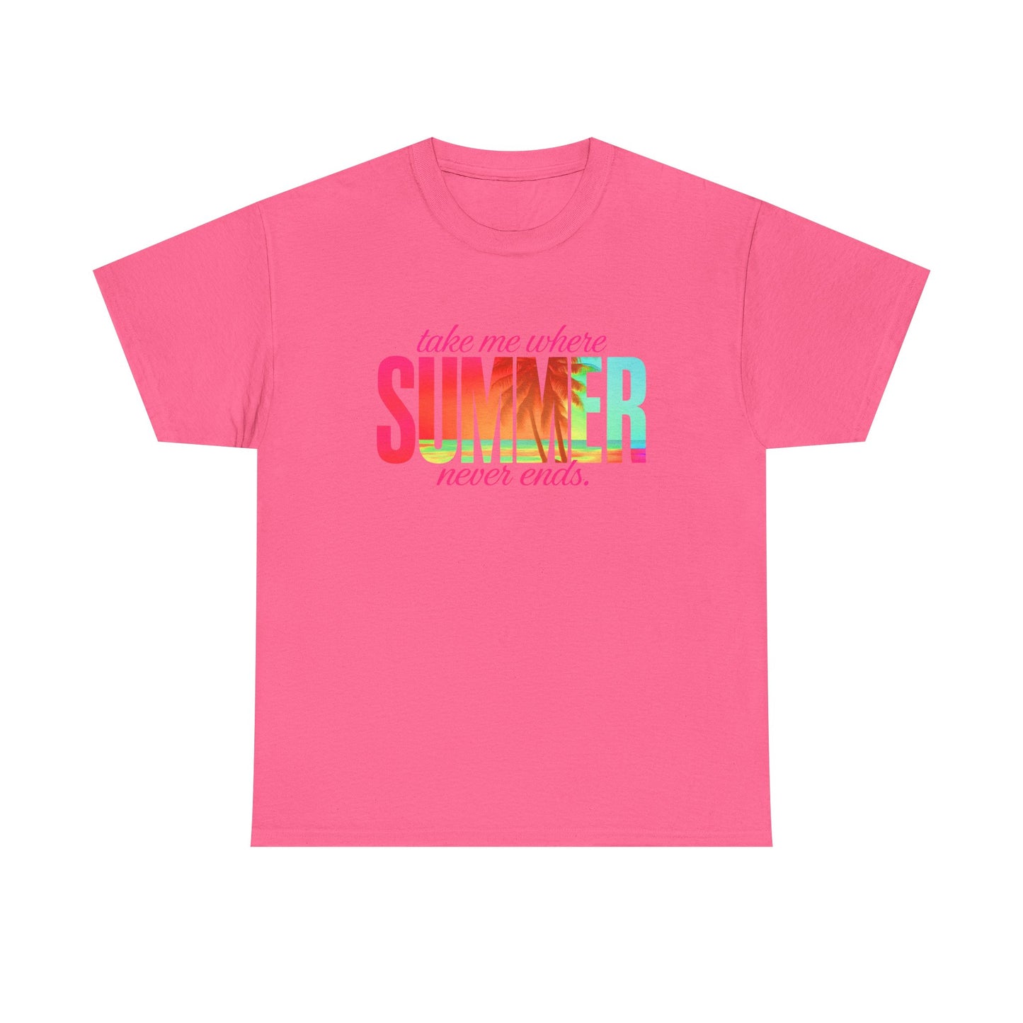 Summer Vibes Unisex Heavy Cotton Tee, Beachwear, Vacation Shirt, Gift for Summer Lovers, Casual Summer Tee, Outdoor Activities Wear