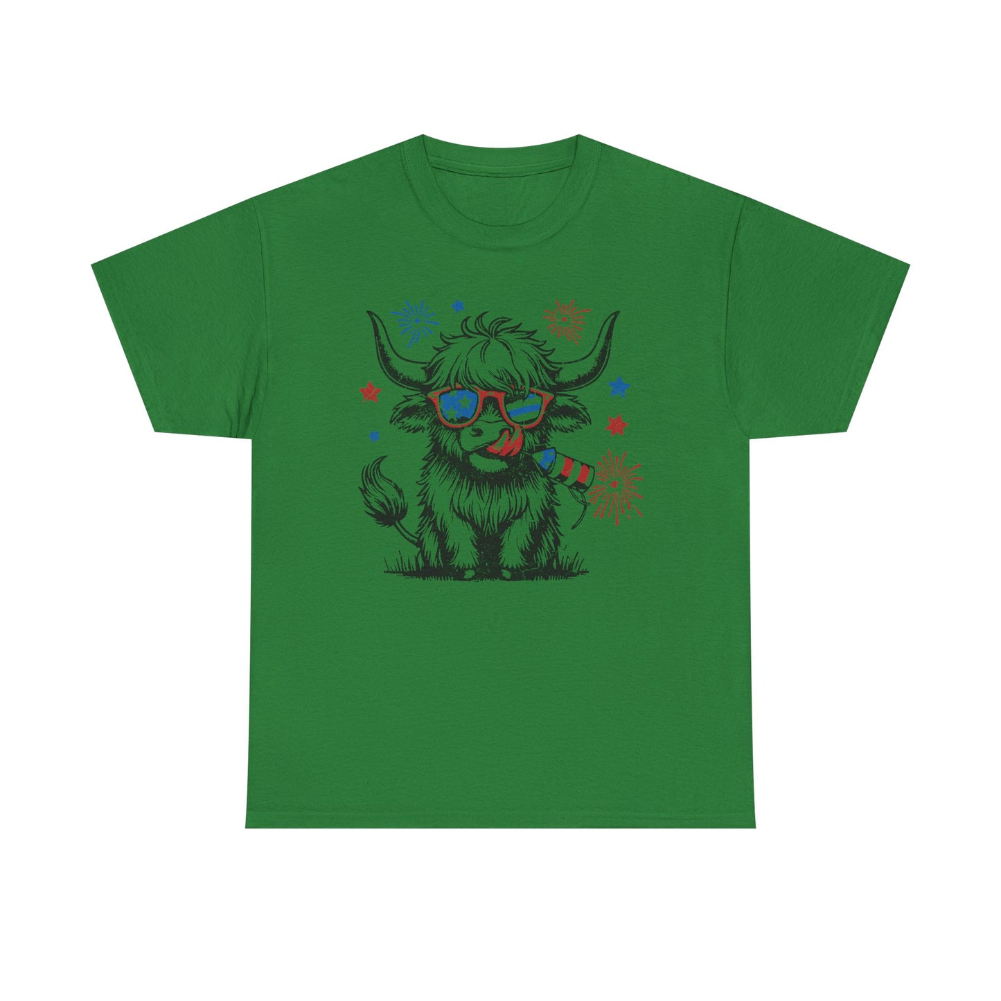 Patriotic Highland Cow Tee
