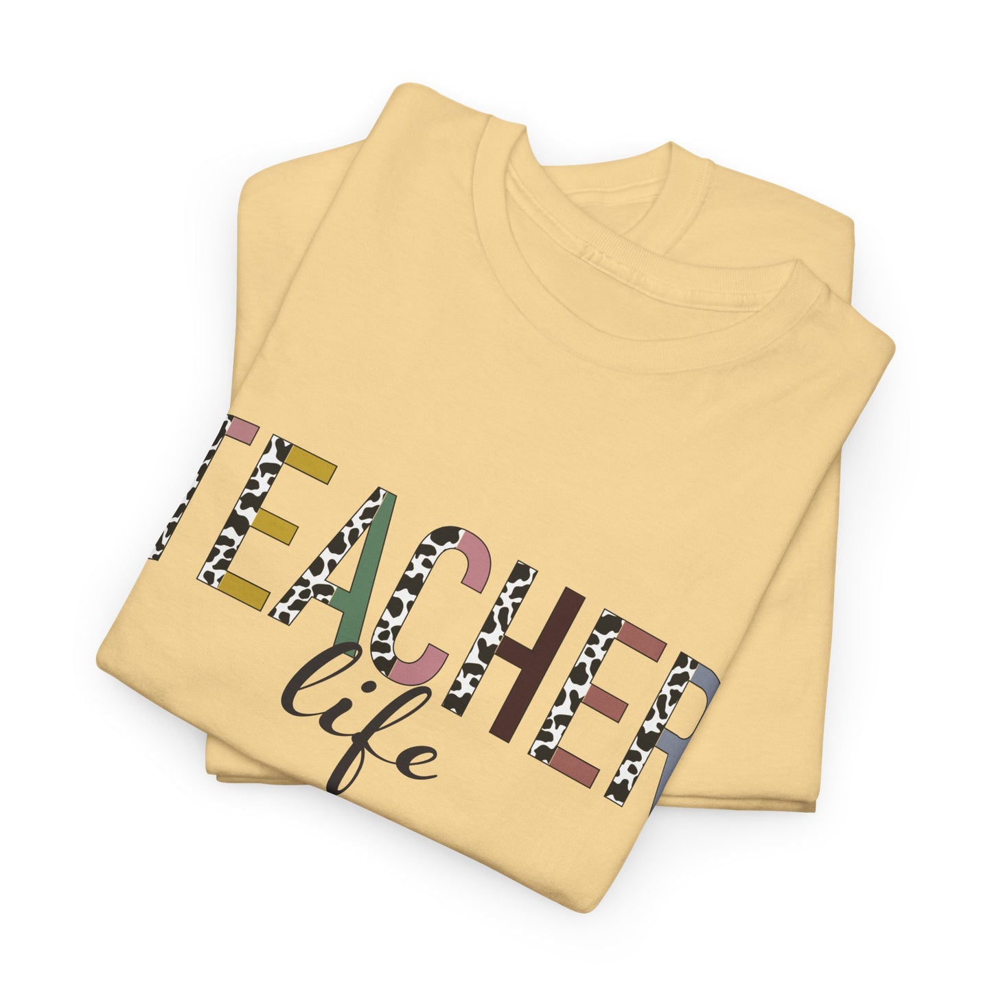 Teacher Life Unisex Heavy Cotton Tee – Perfect Gift for Educators, Back to School, Teacher Appreciation, Casual Wear, Gift