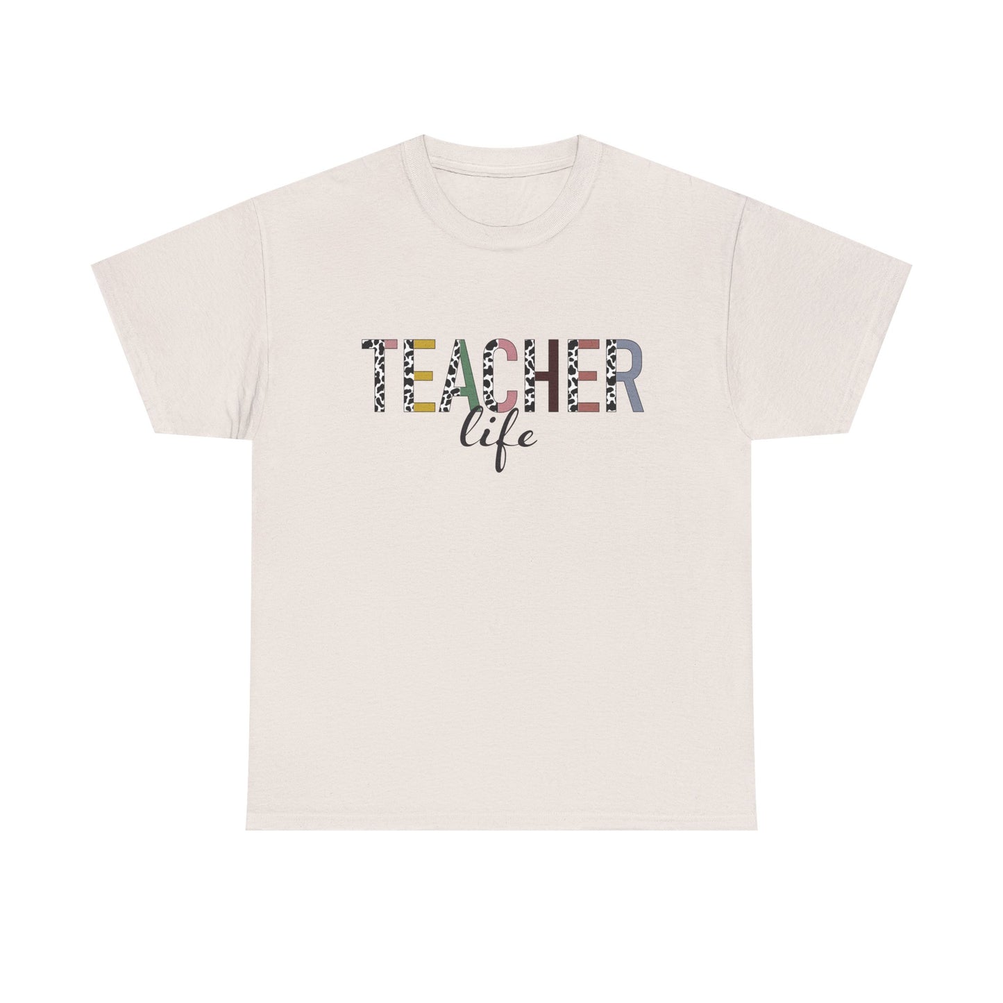 Teacher Life Unisex Heavy Cotton Tee – Perfect Gift for Educators, Back to School, Teacher Appreciation, Casual Wear, Gift