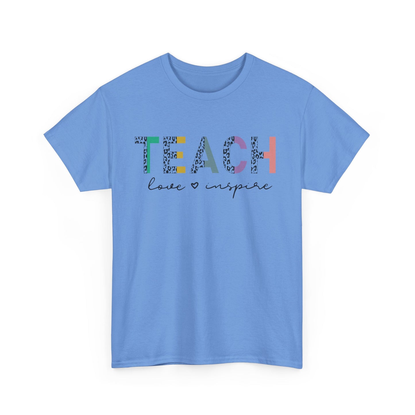 Cheeta Print Unisex Tee - Teach Love and Inspire Shirt