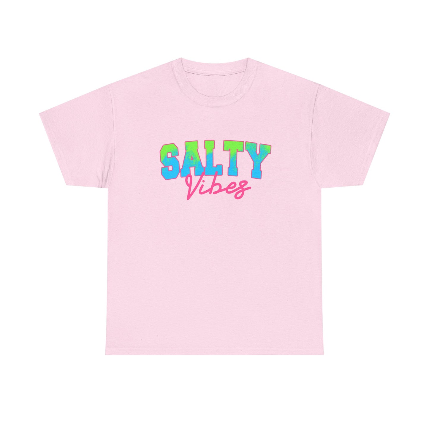 Salty Vibes Unisex Heavy Cotton Tee | Casual Summer Shirt, Beachwear, Gift for Friends, Ocean Lover, Graphic Tee