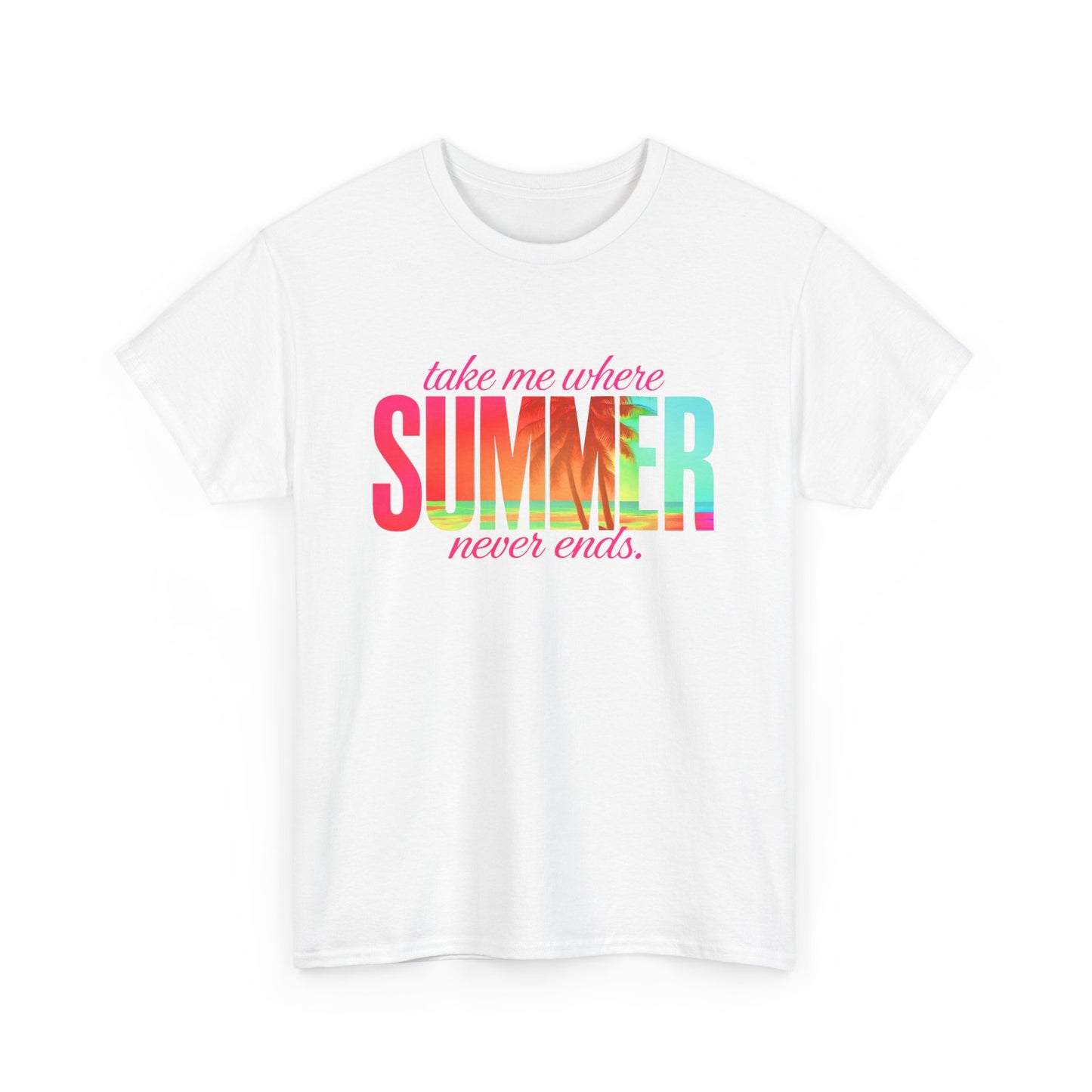 Summer Vibes Unisex Heavy Cotton Tee, Beachwear, Vacation Shirt, Gift for Summer Lovers, Casual Summer Tee, Outdoor Activities Wear