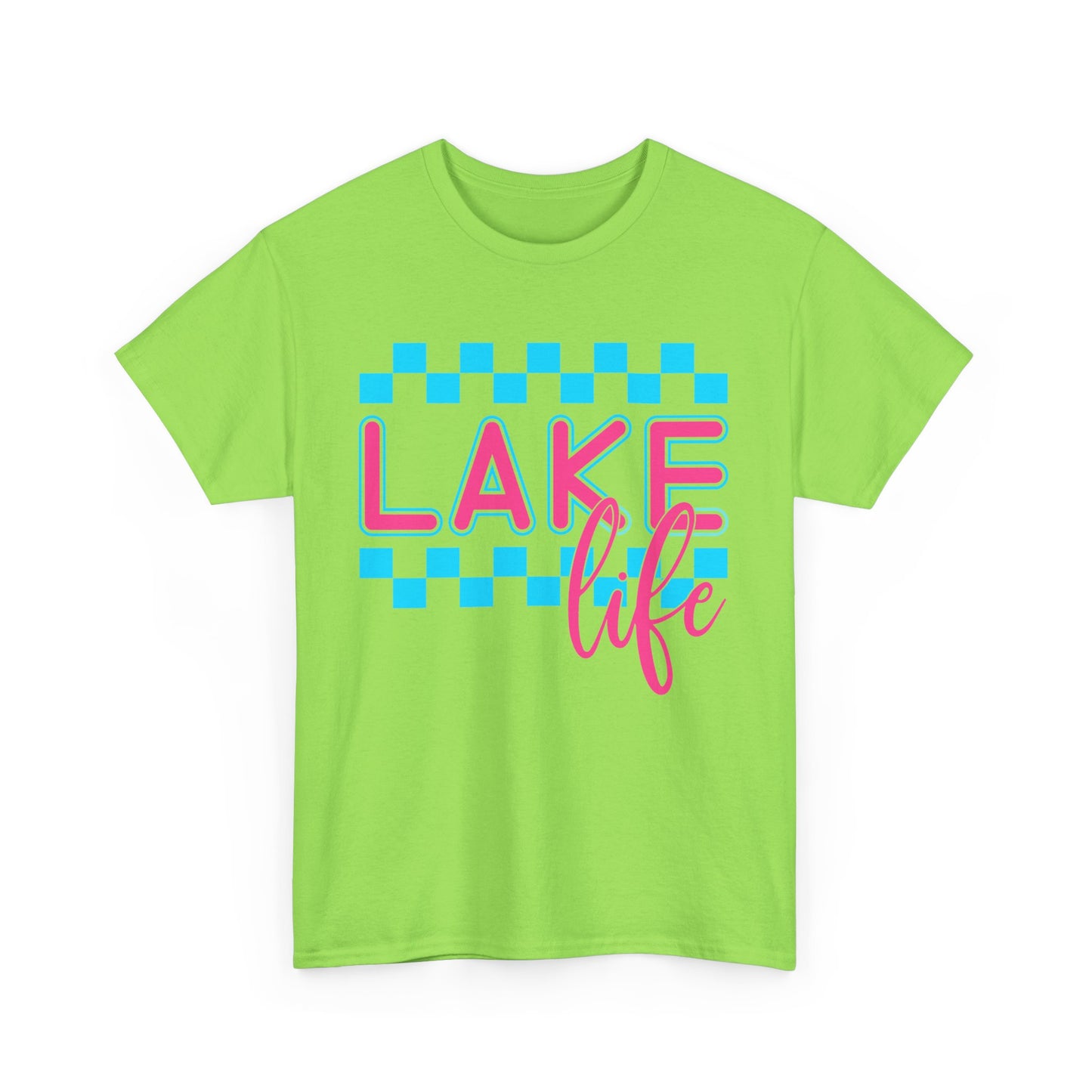 Lake Life Unisex Heavy Cotton Tee, Summer Shirt, Lake Vacation Tee, Gift for Lake Lovers, Casual Daywear, Outdoor Adventure Top