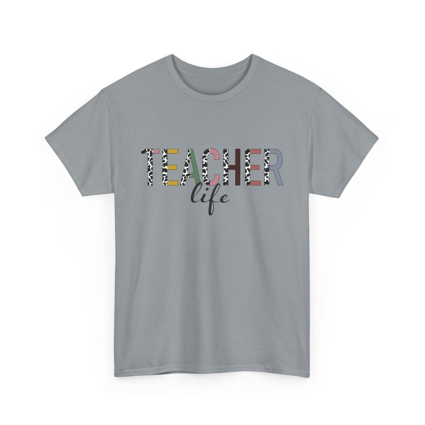 Teacher Life Unisex Heavy Cotton Tee – Perfect Gift for Educators, Back to School, Teacher Appreciation, Casual Wear, Gift