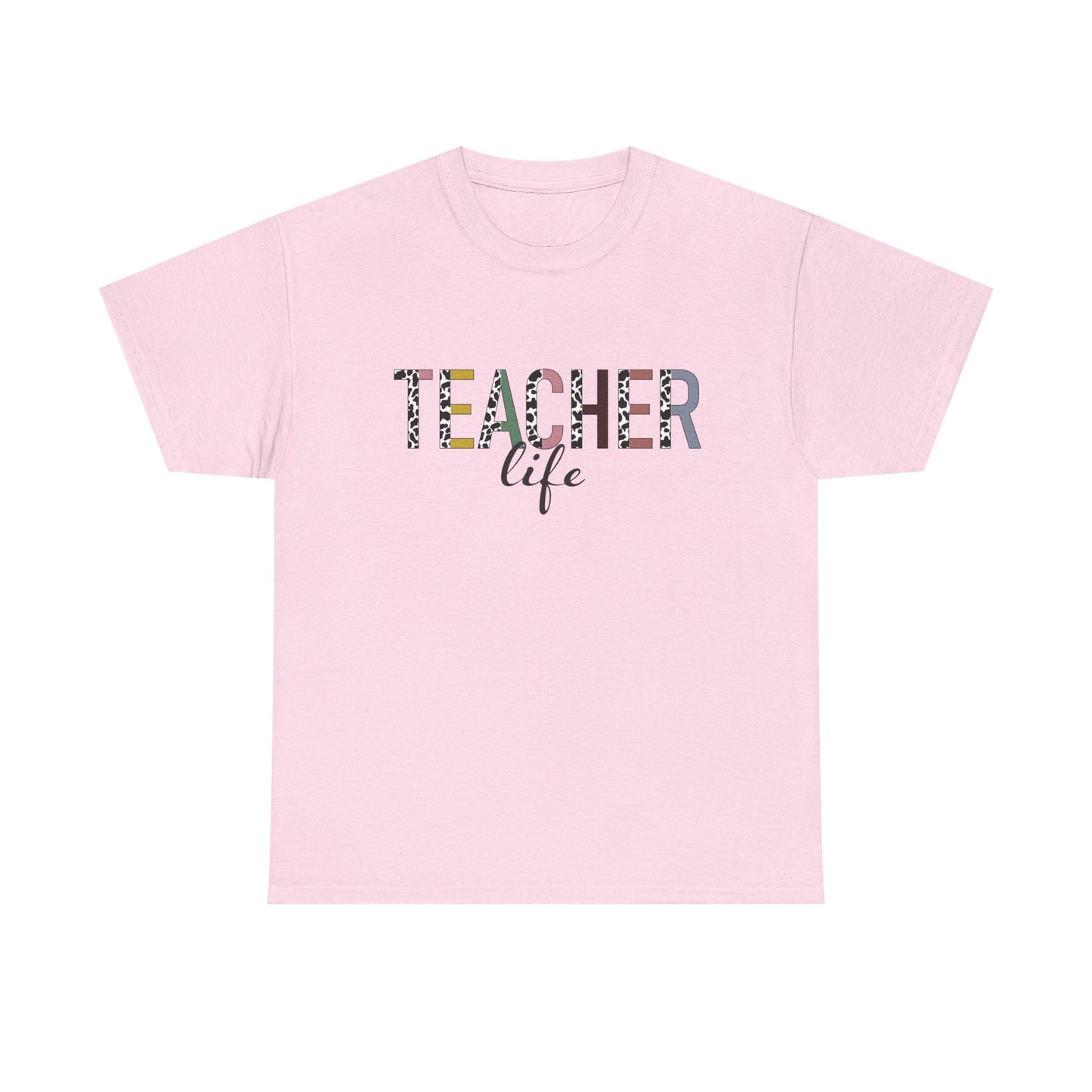 Teacher Life Unisex Heavy Cotton Tee – Perfect Gift for Educators, Back to School, Teacher Appreciation, Casual Wear, Gift