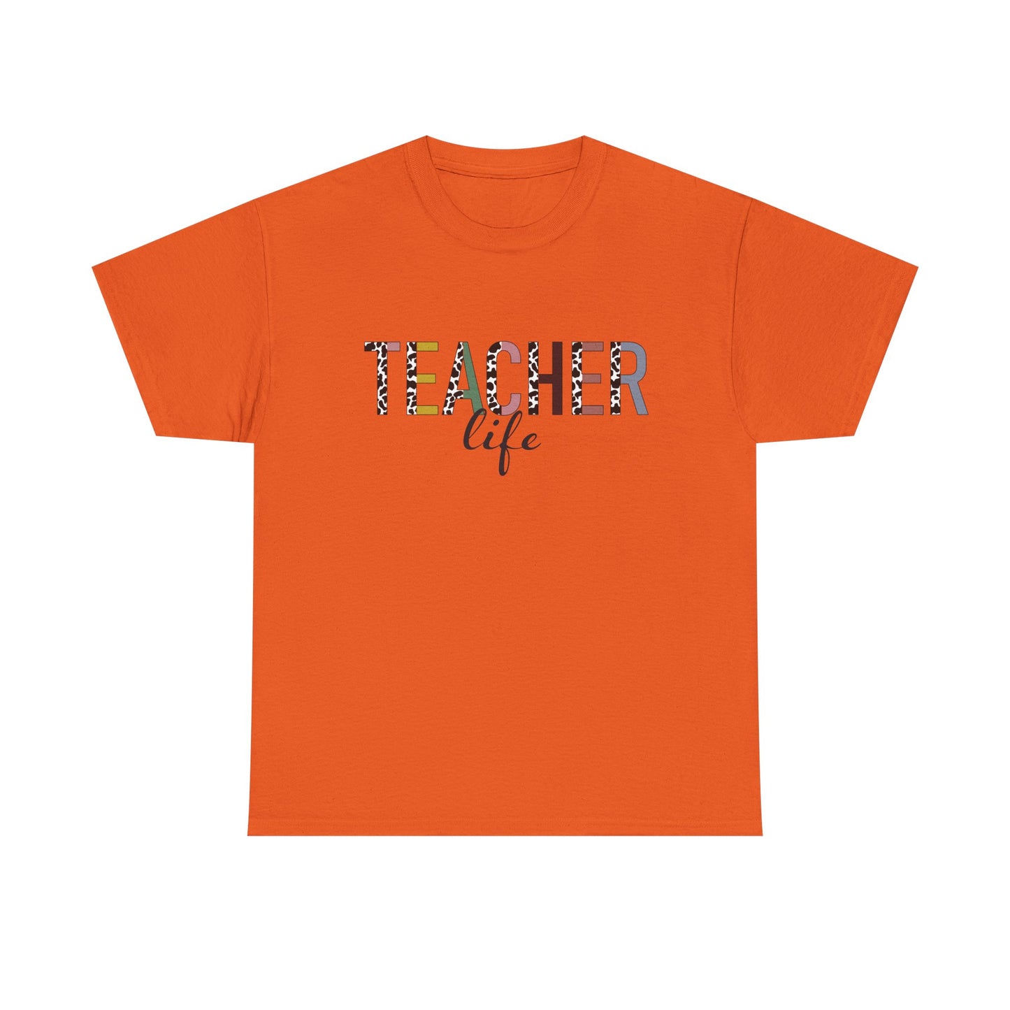 Teacher Life Unisex Heavy Cotton Tee – Perfect Gift for Educators, Back to School, Teacher Appreciation, Casual Wear, Gift