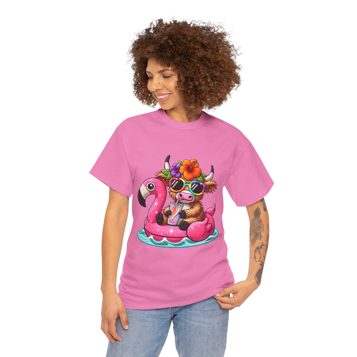 Summer Vibes Cow Tee