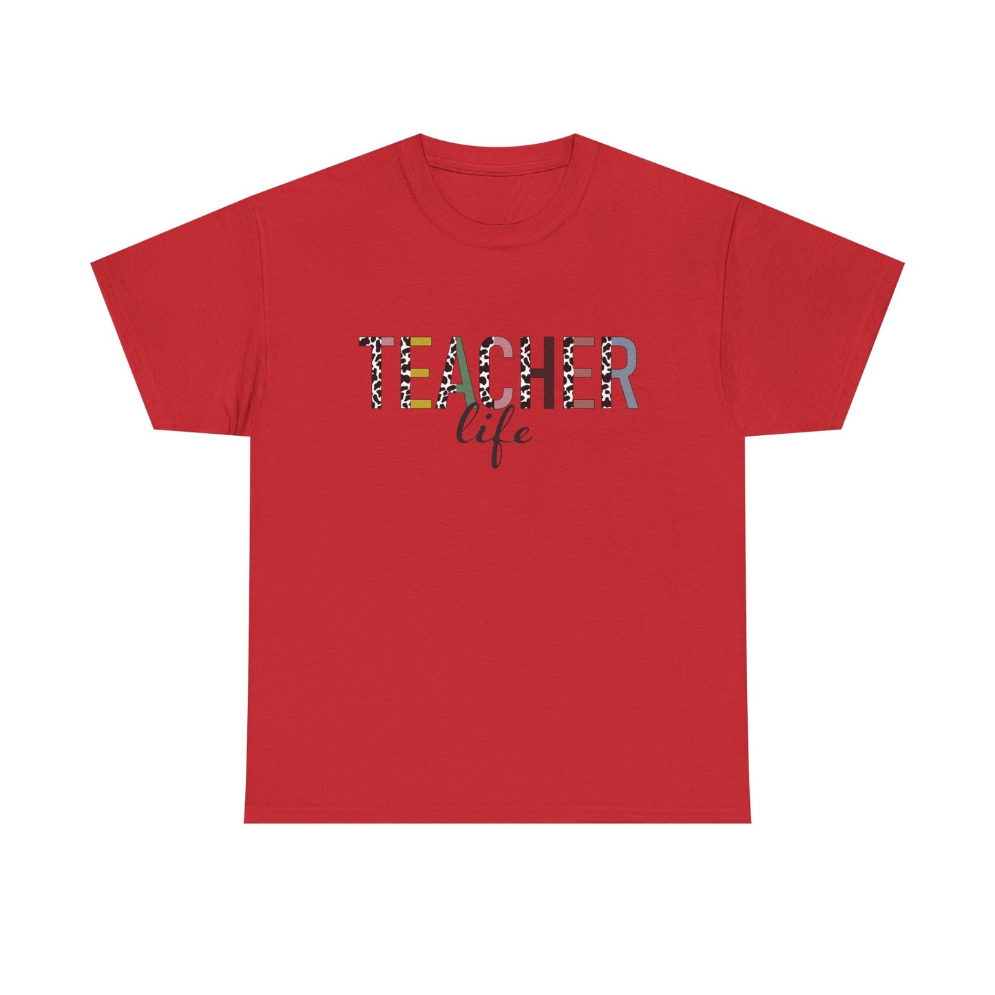 Teacher Life Unisex Heavy Cotton Tee – Perfect Gift for Educators, Back to School, Teacher Appreciation, Casual Wear, Gift
