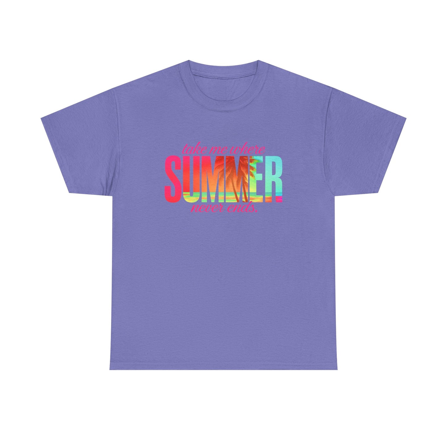 Summer Vibes Unisex Heavy Cotton Tee, Beachwear, Vacation Shirt, Gift for Summer Lovers, Casual Summer Tee, Outdoor Activities Wear