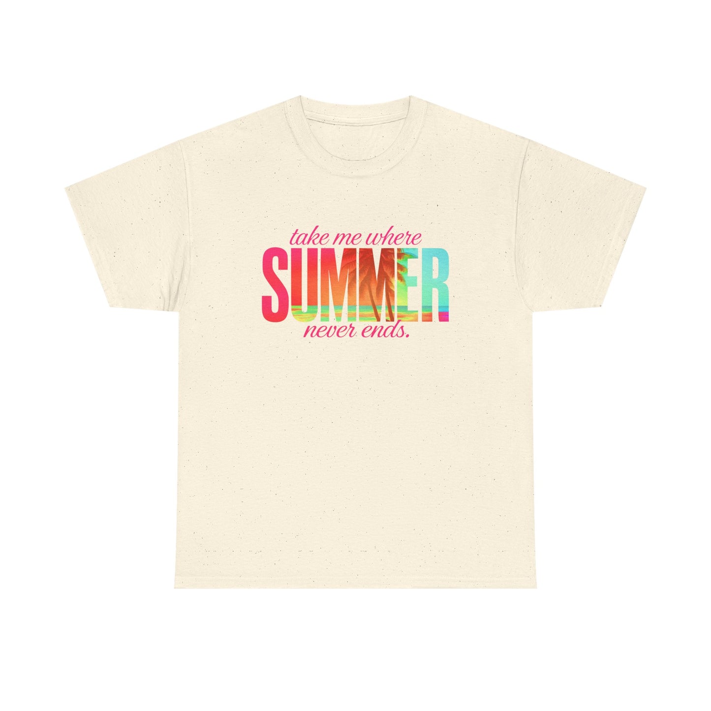 Summer Vibes Unisex Heavy Cotton Tee, Beachwear, Vacation Shirt, Gift for Summer Lovers, Casual Summer Tee, Outdoor Activities Wear