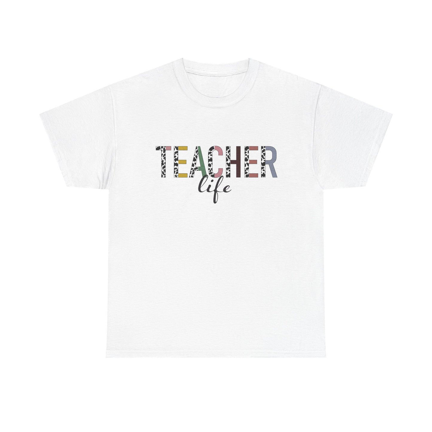 Teacher Life Unisex Heavy Cotton Tee – Perfect Gift for Educators, Back to School, Teacher Appreciation, Casual Wear, Gift