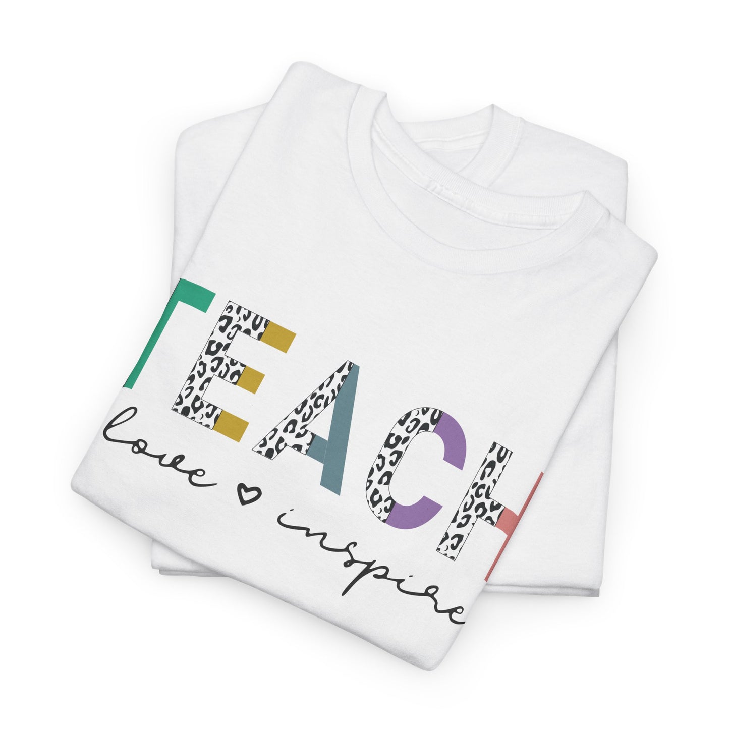 Cheeta Print Unisex Tee - Teach Love and Inspire Shirt