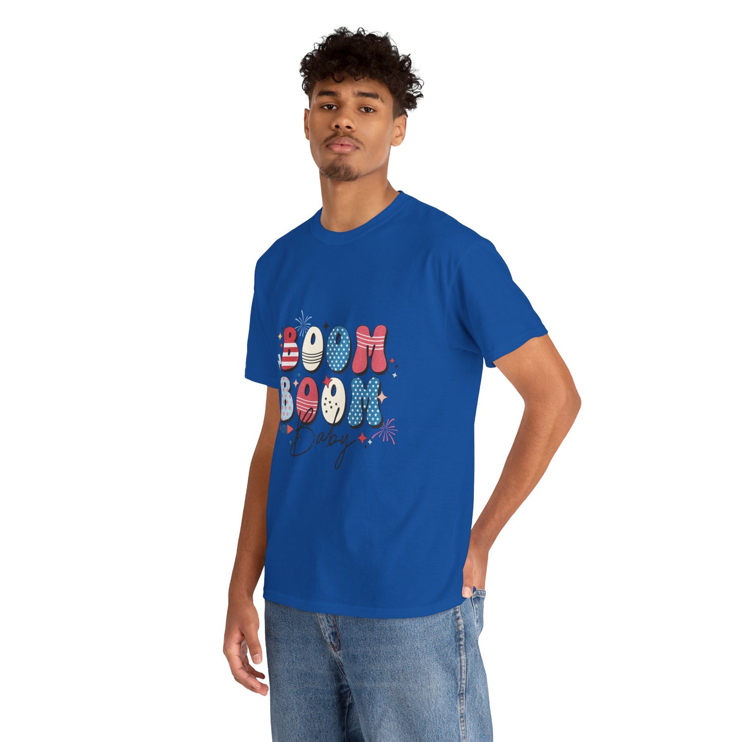 Celebrate Independence Day T-Shirt, Boom Boom Baby Tee, Fun Summer Shirt, Patriotic Apparel, Fourth of July Party Gift
