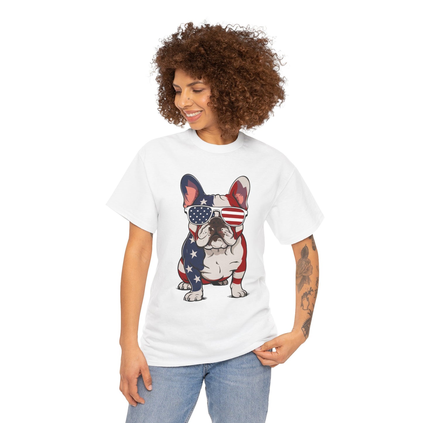 Patriotic French Bulldog Tee